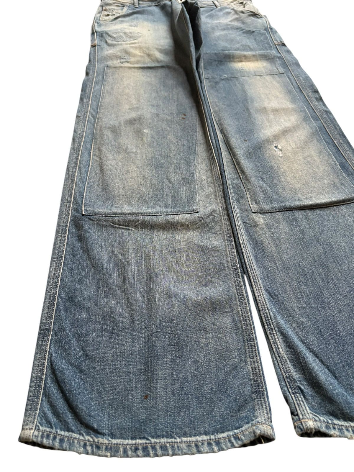 Japanese Brand Vintage Japanese Brand Patches Faded Wash Baggy Jeans Size US 30 / EU 46 - 6 Thumbnail