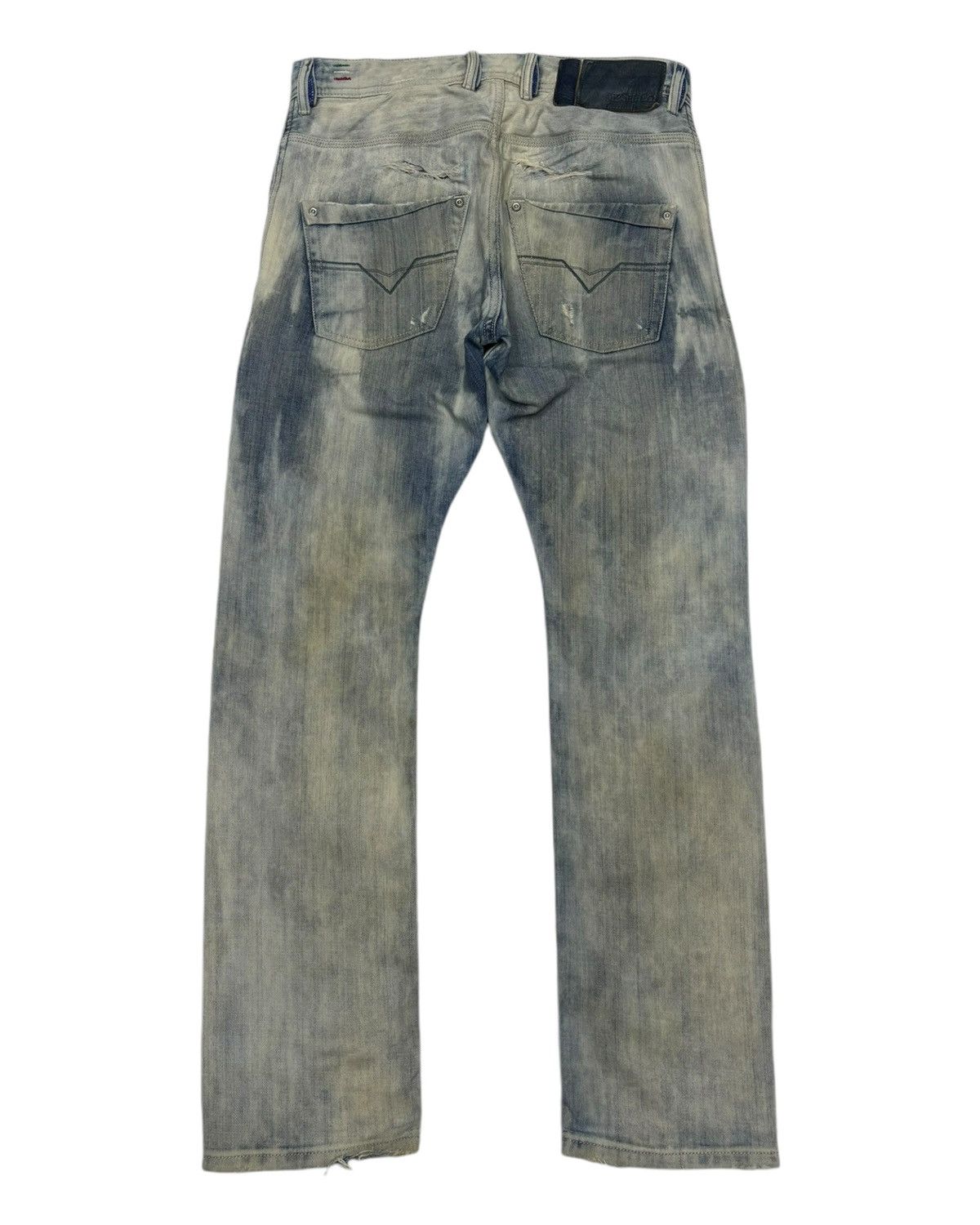 Diesel RARE VINTAGE DIESEL ACID WASH DESTROYED DENIM JEANS Size US 31 - 8 Thumbnail