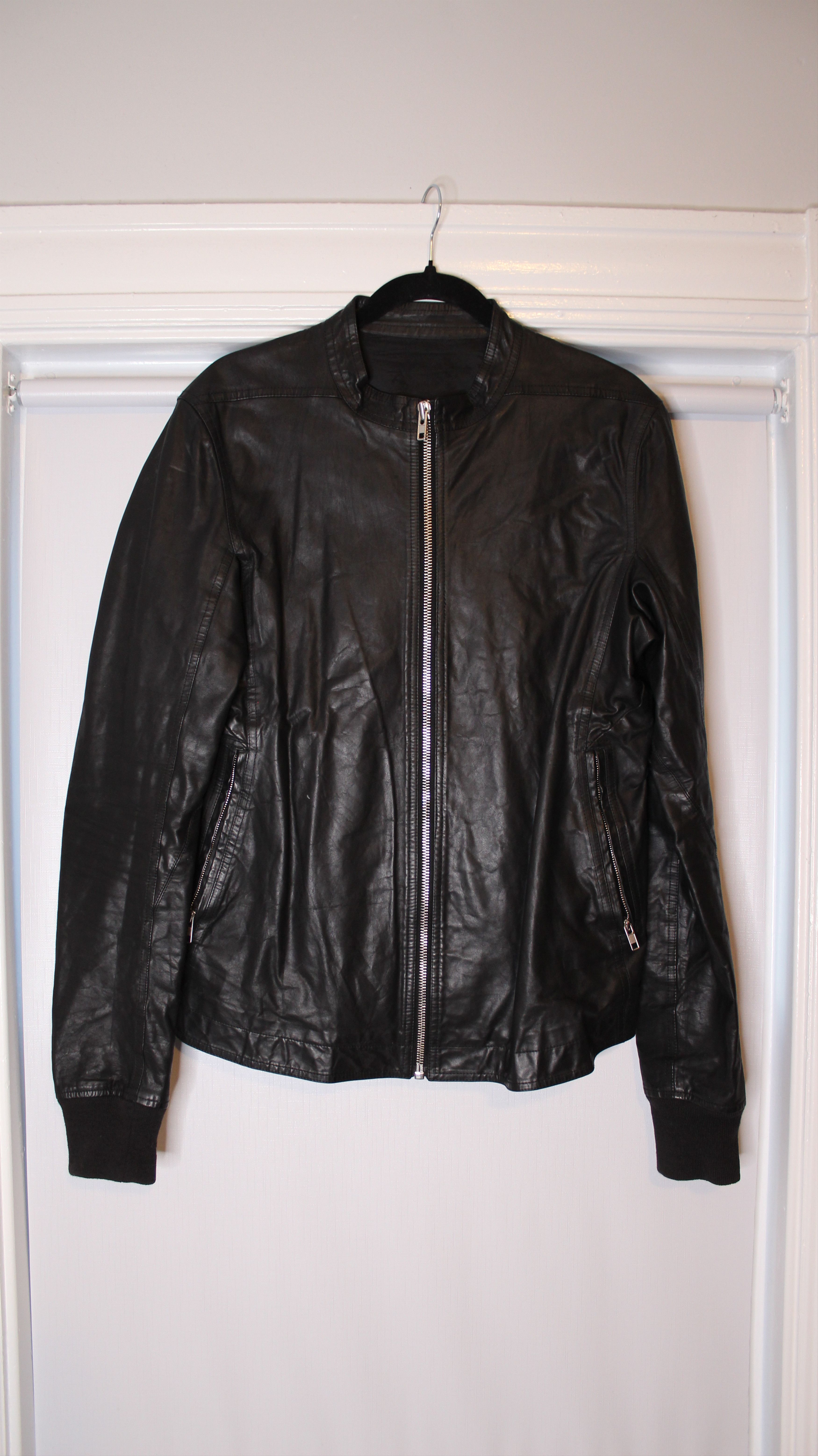 【美品】Rick Owens Cyclop Biker ライダース Rick Owens Black Leather Cyclops Biker Jacket Rick Owens