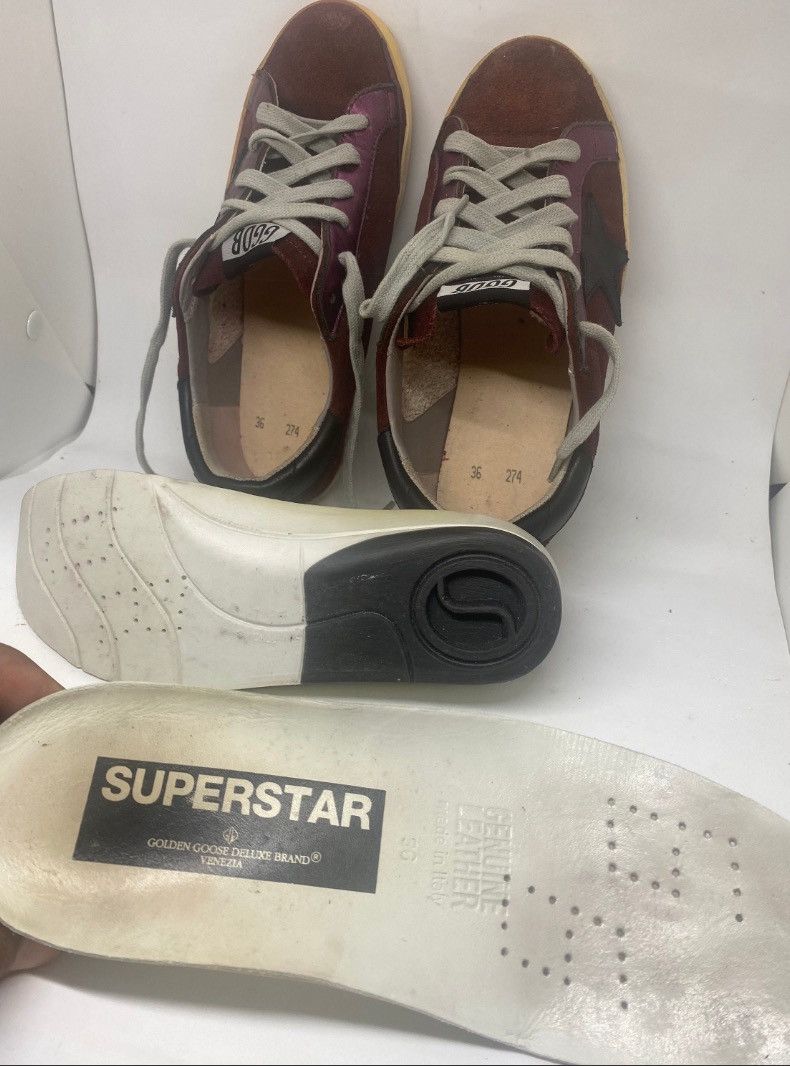 Golden Goose ggdb superstar red size 36 GOLDEN GOOSE Deluxe Brand Size US 6 / IT 36 - 8 Thumbnail