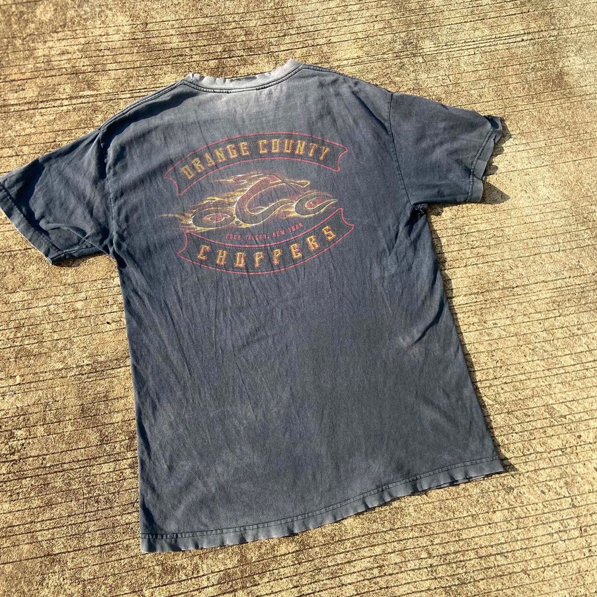Vintage Orange County Choppers Flame Logo Faded Tee Size US L / EU 52-54 / 3 - 12 Thumbnail