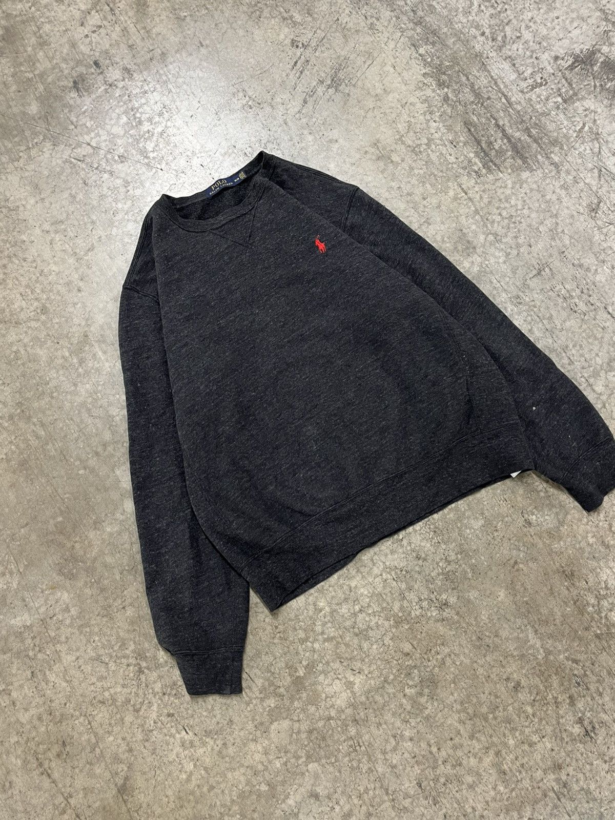 Polo Ralph Lauren × Vintage Polo Ralph Lauren vintage crewneck sweatshirt Heather gray Size US M / EU 48-50 / 2 - 4 Thumbnail