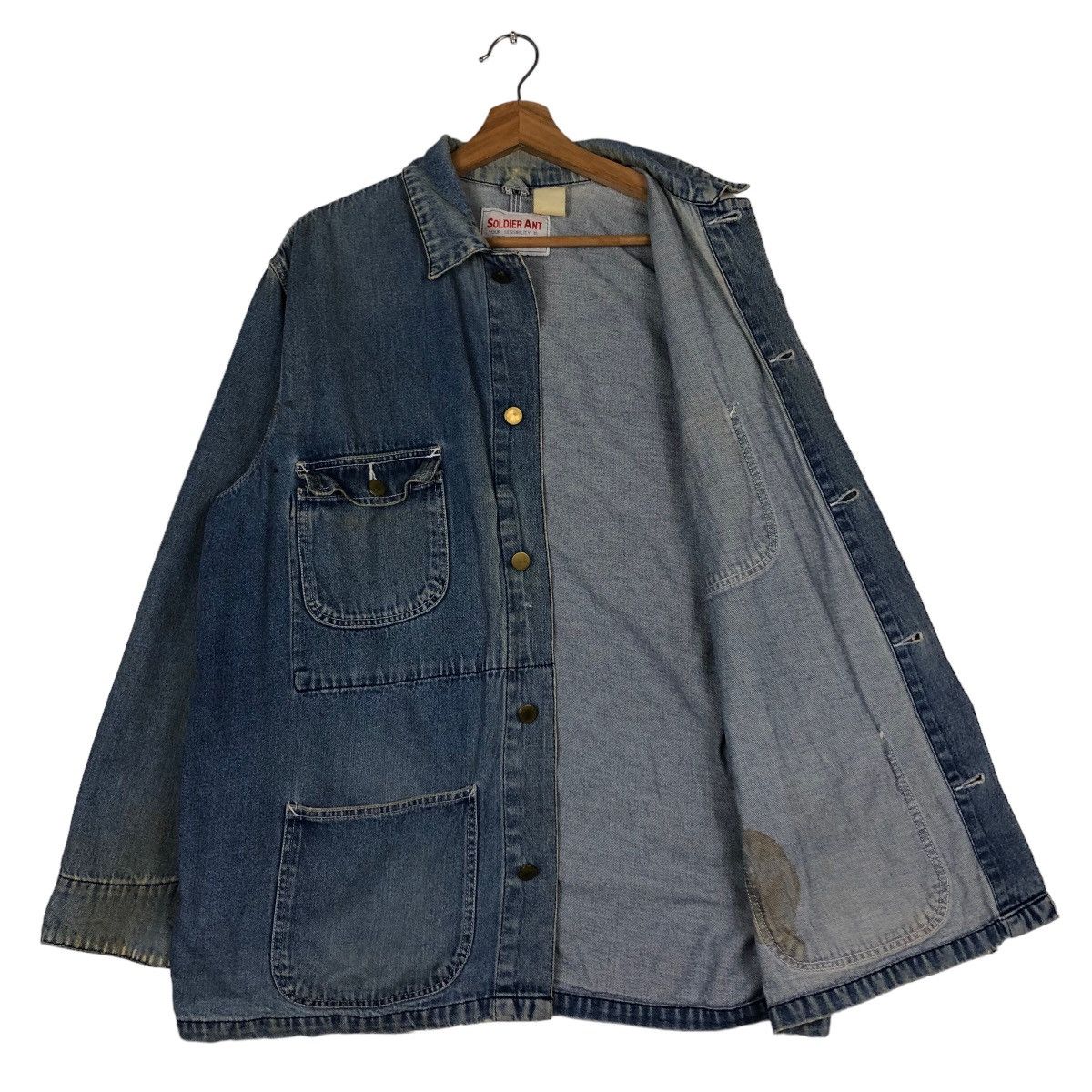 Japanese Brand 🔥Vintage Denim Chore Jacket Soldier Ant Toyo Enterprise Size US M / EU 48-50 / 2 - 11 Thumbnail