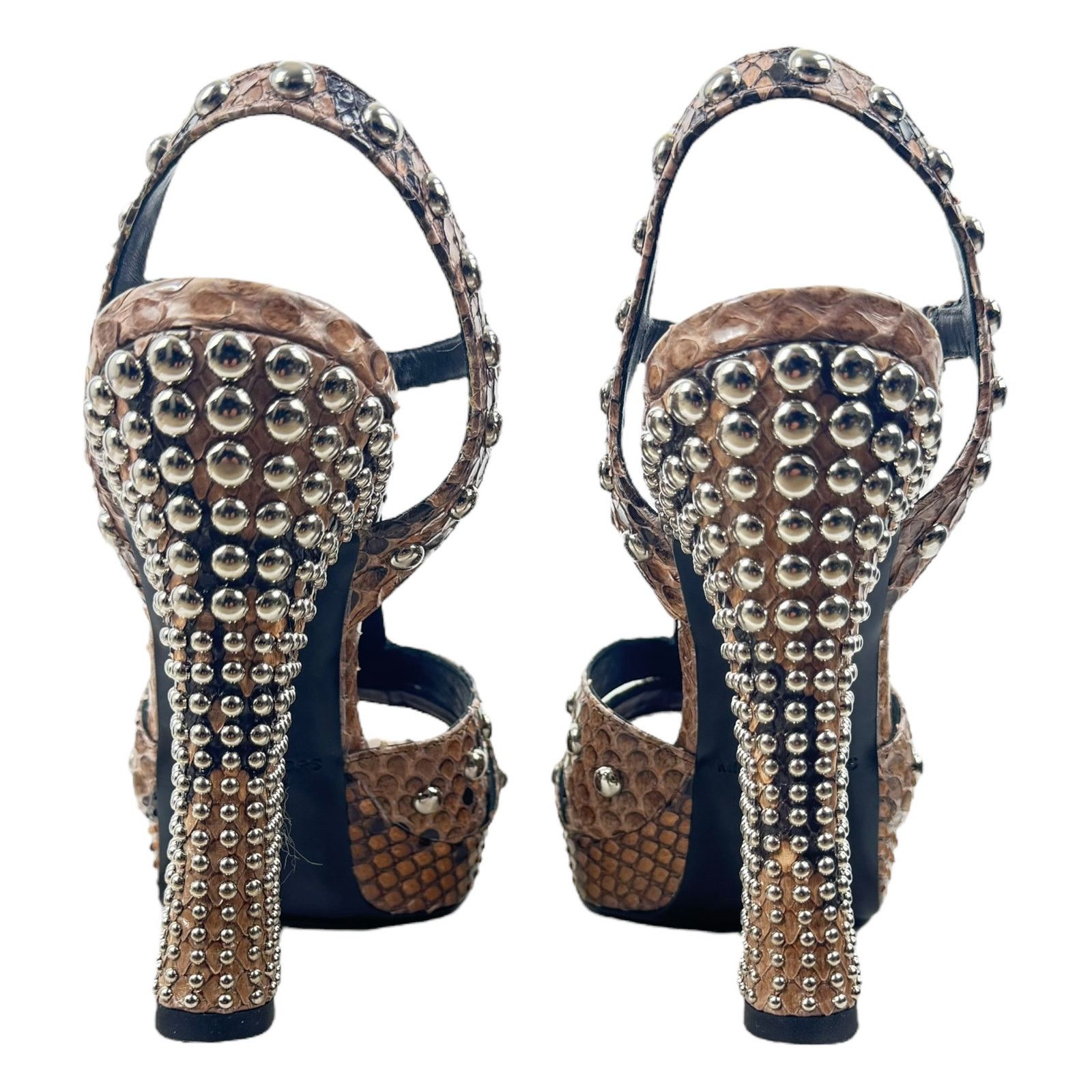 Michael Kors NEW Michael Kors Collection Rosanna Studded Python Sandals Size US 7.5 / IT 37.5 - 6 Thumbnail