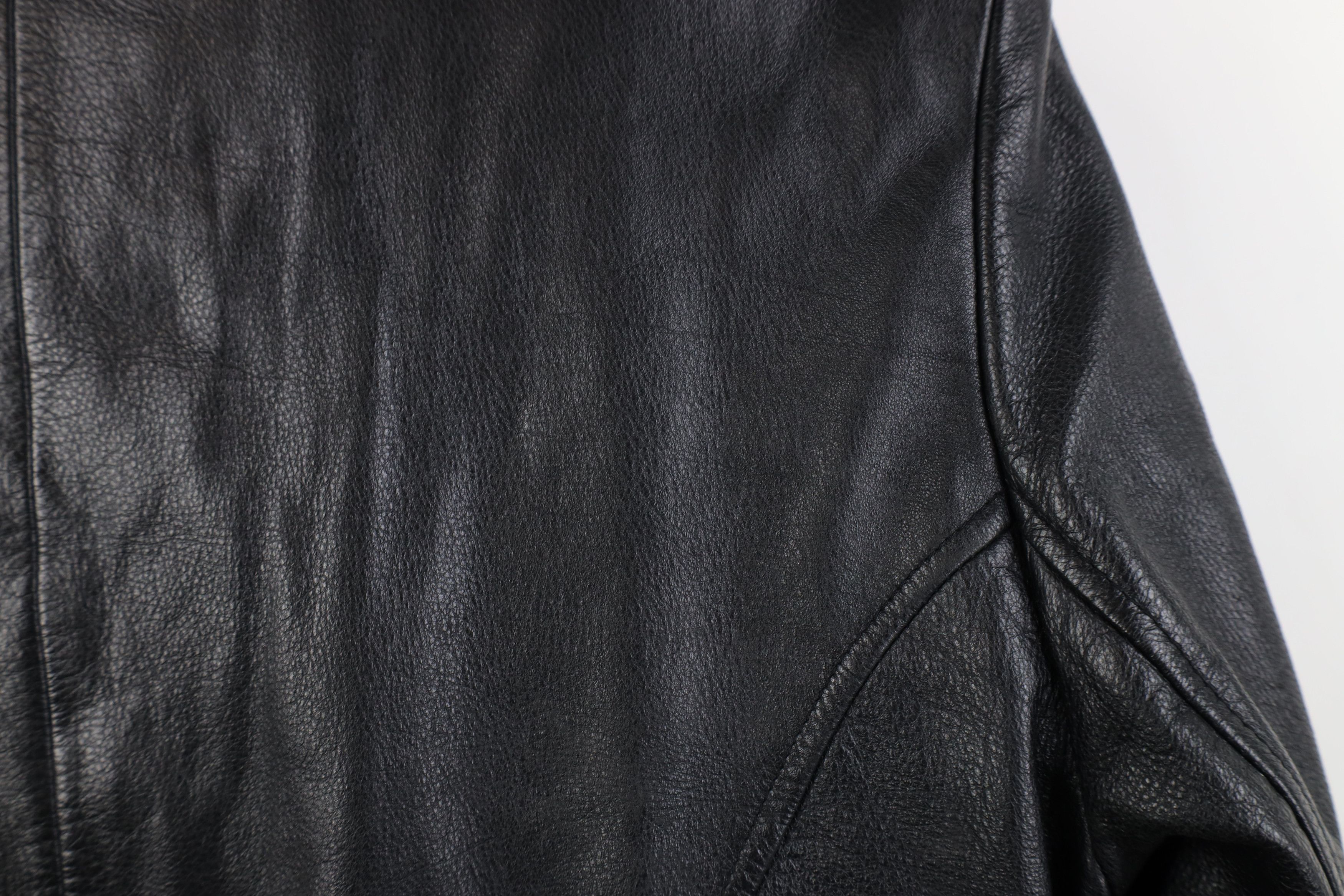 Vintage Vintage 90s Streetwear Leather Full Zip Collared Jacket Size M / US 6-8 / IT 42-44 - 12 Thumbnail