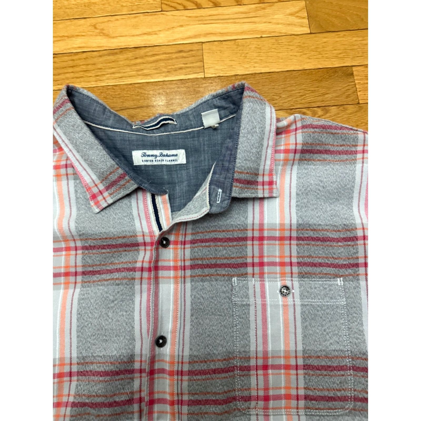 Tommy Bahama Tommy Bahama Canyon Beach Flannel Shirt Men’s 4XL Plaid Gray Red Big & Tall EUC Button-Up Casual Size US XXL / EU 58 / 5 - 3 Thumbnail