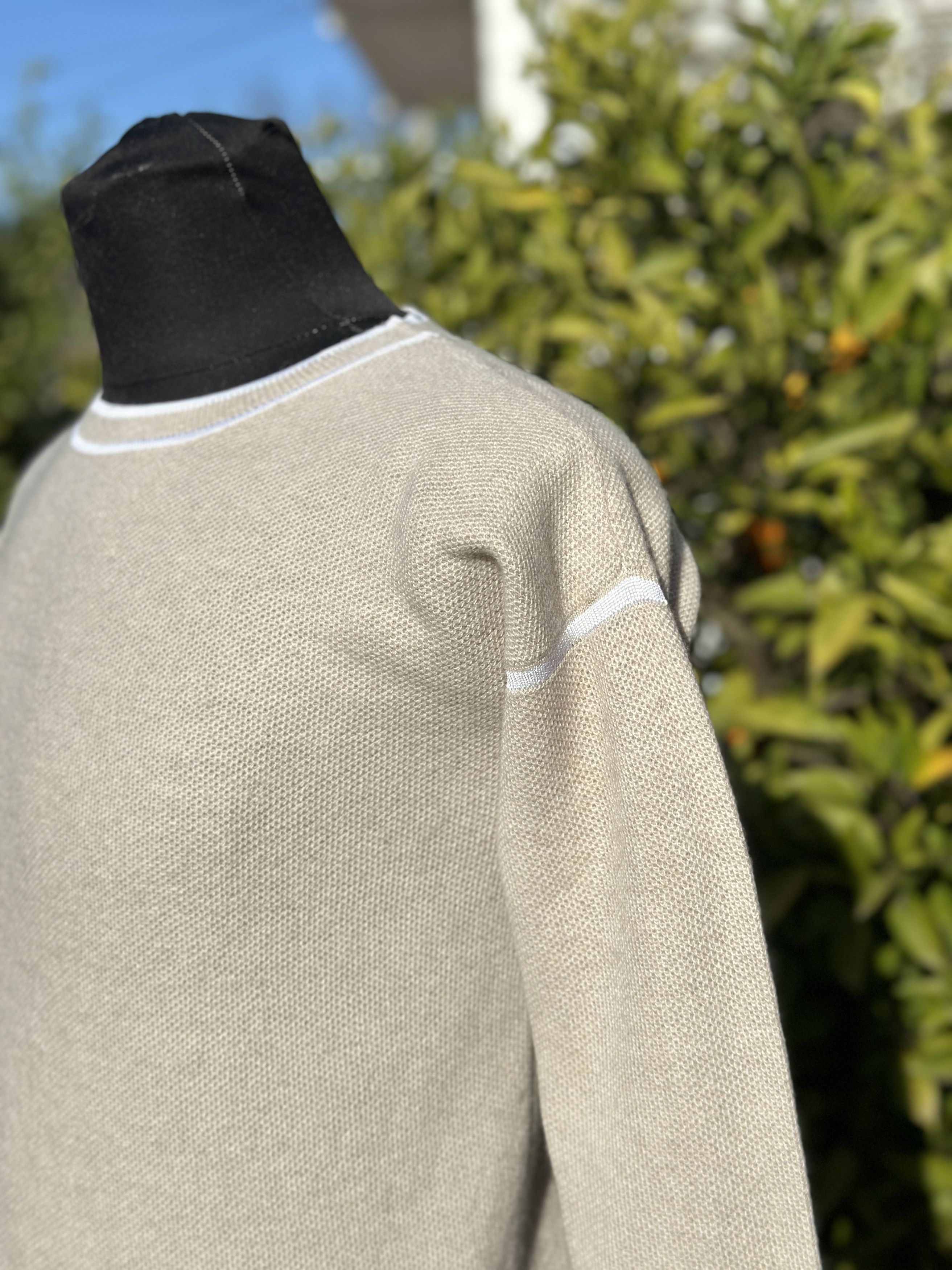 Brunello Cucinelli Brunello Cucinelli Beige Wool Cashmere Knit Sweater Size M Size M / US 6-8 / IT 42-44 - 8 Thumbnail