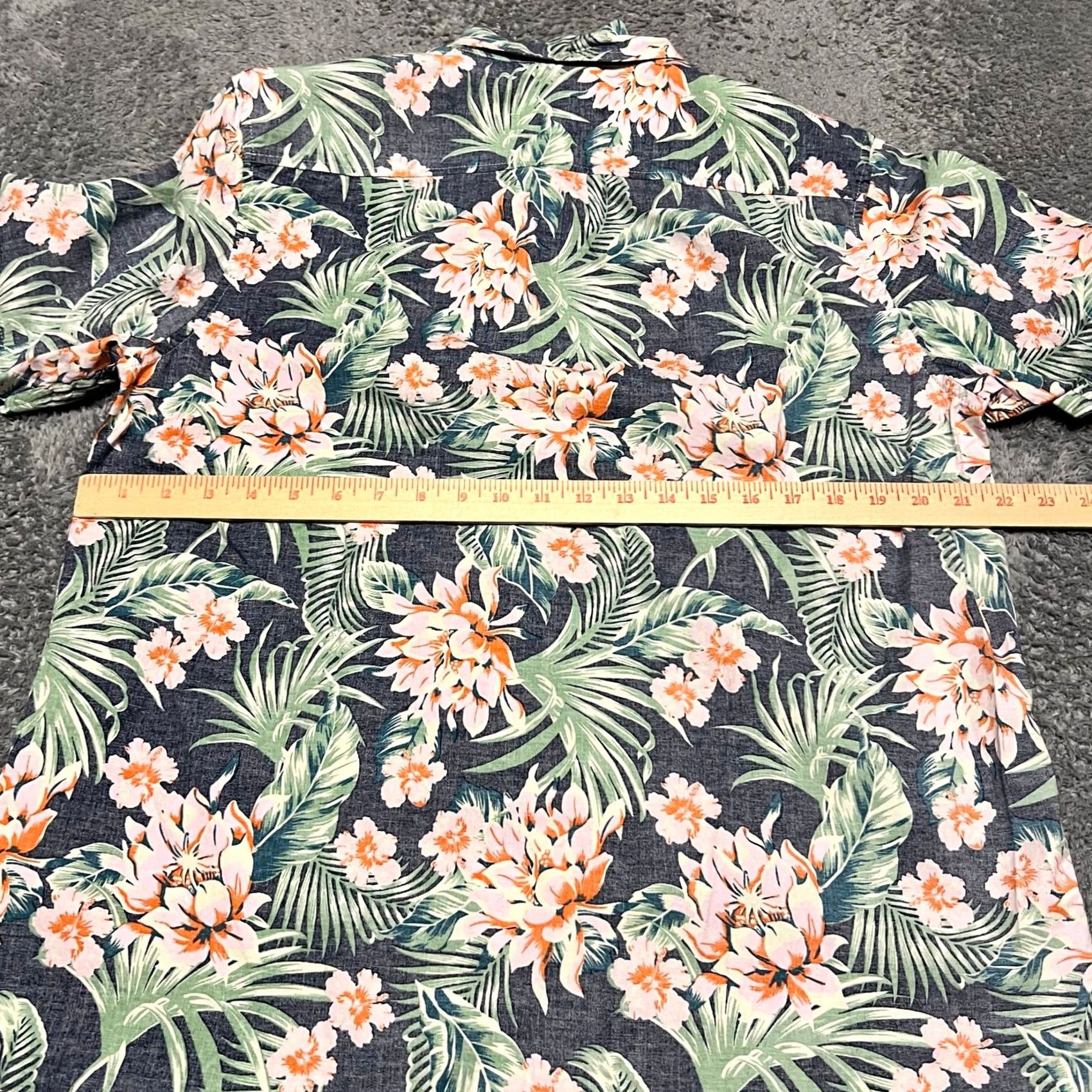 Chubbies Chubbies Shirt Mens Large Hawaiian Floral Inside Out Print Casual Button Down Shirt L Blue Mens Size US L / EU 52-54 / 3 - 4 Thumbnail