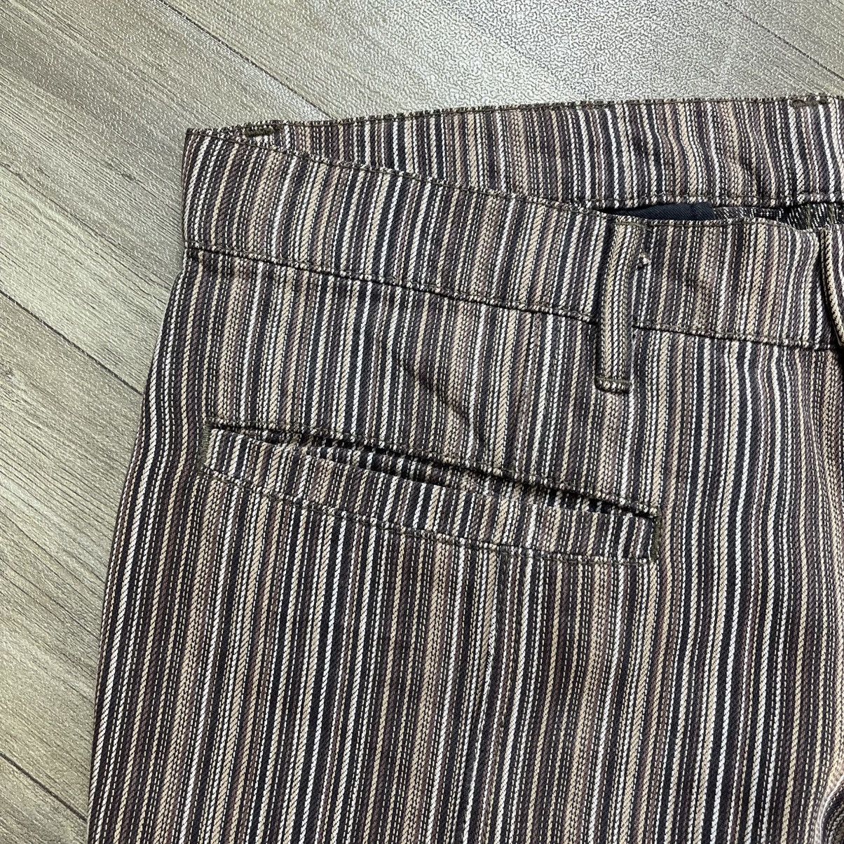 Issey Miyake 2000s Tete Homme Issey Miyake Striped Lgb Style Flared Jeans Size US 33 - 4 Thumbnail