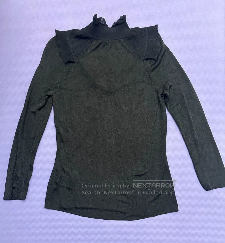 Hermes Hermes Knit Long Sleeve Shirt, Black Half Turtleneck Size S / US 4 / IT 40 - 2 Thumbnail