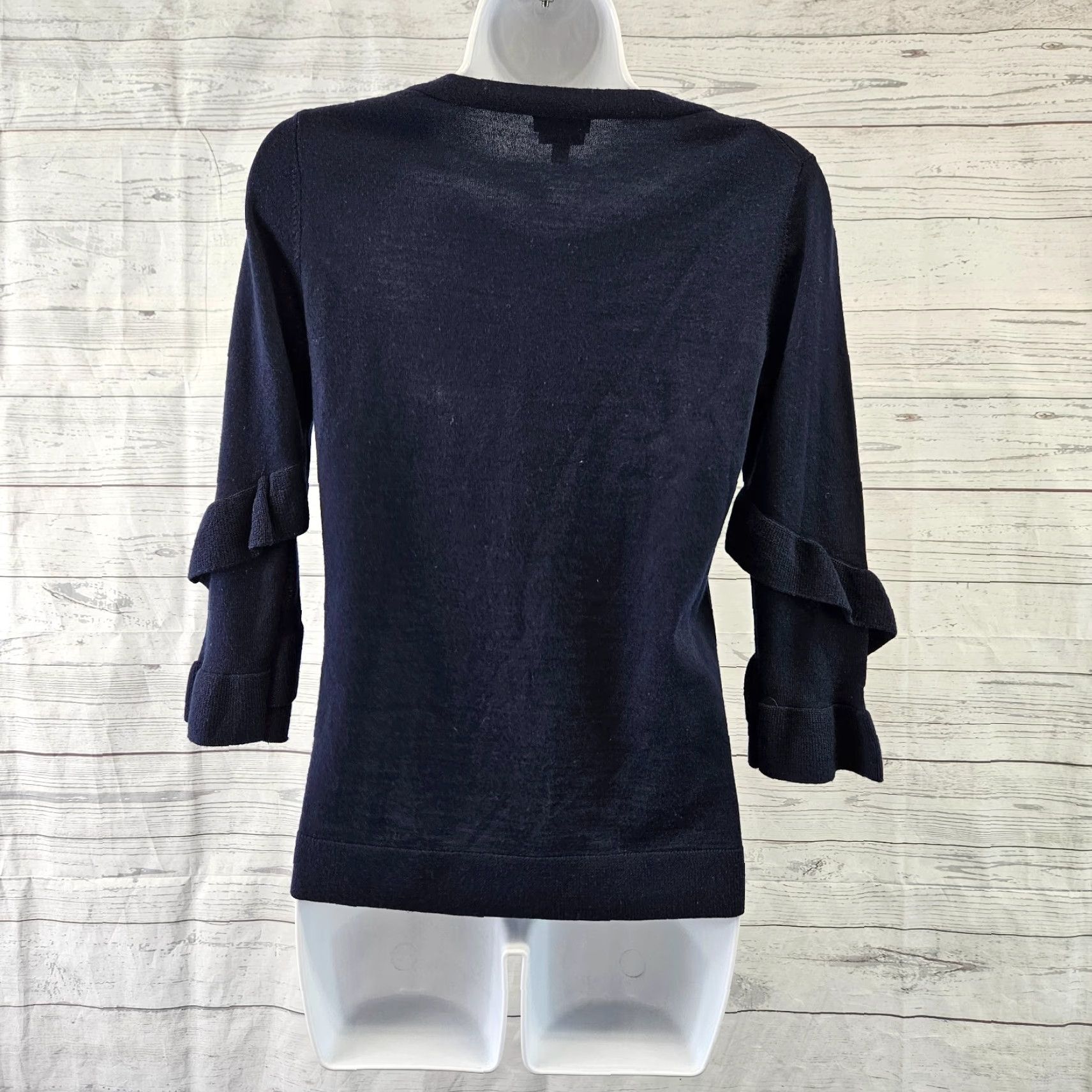 Talbots Talbots Womens Sweater Blue Size S 3/4 Sleeve Wool Pullover Size S / US 4 / IT 40 - 3 Thumbnail
