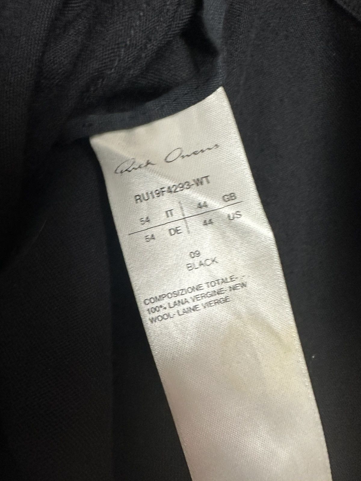 Rick Owens FW19 ‘LARRY’ Wool Bauhaus Button Up Shirt Size US L / EU 52-54 / 3 - 7 Thumbnail