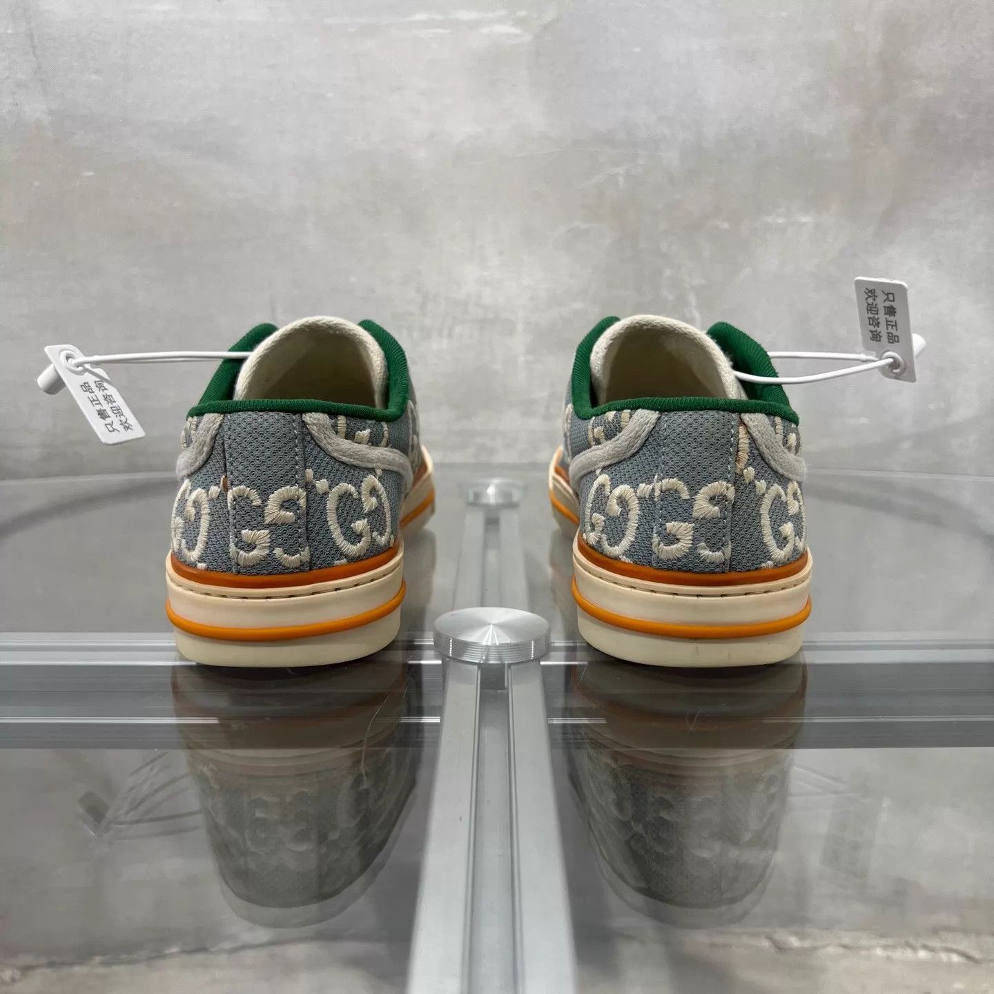 Gucci Gucci Tennis 1977 blue GG canvas women's 37 sneakers Size US 6.5 / IT 36.5 - 6 Thumbnail