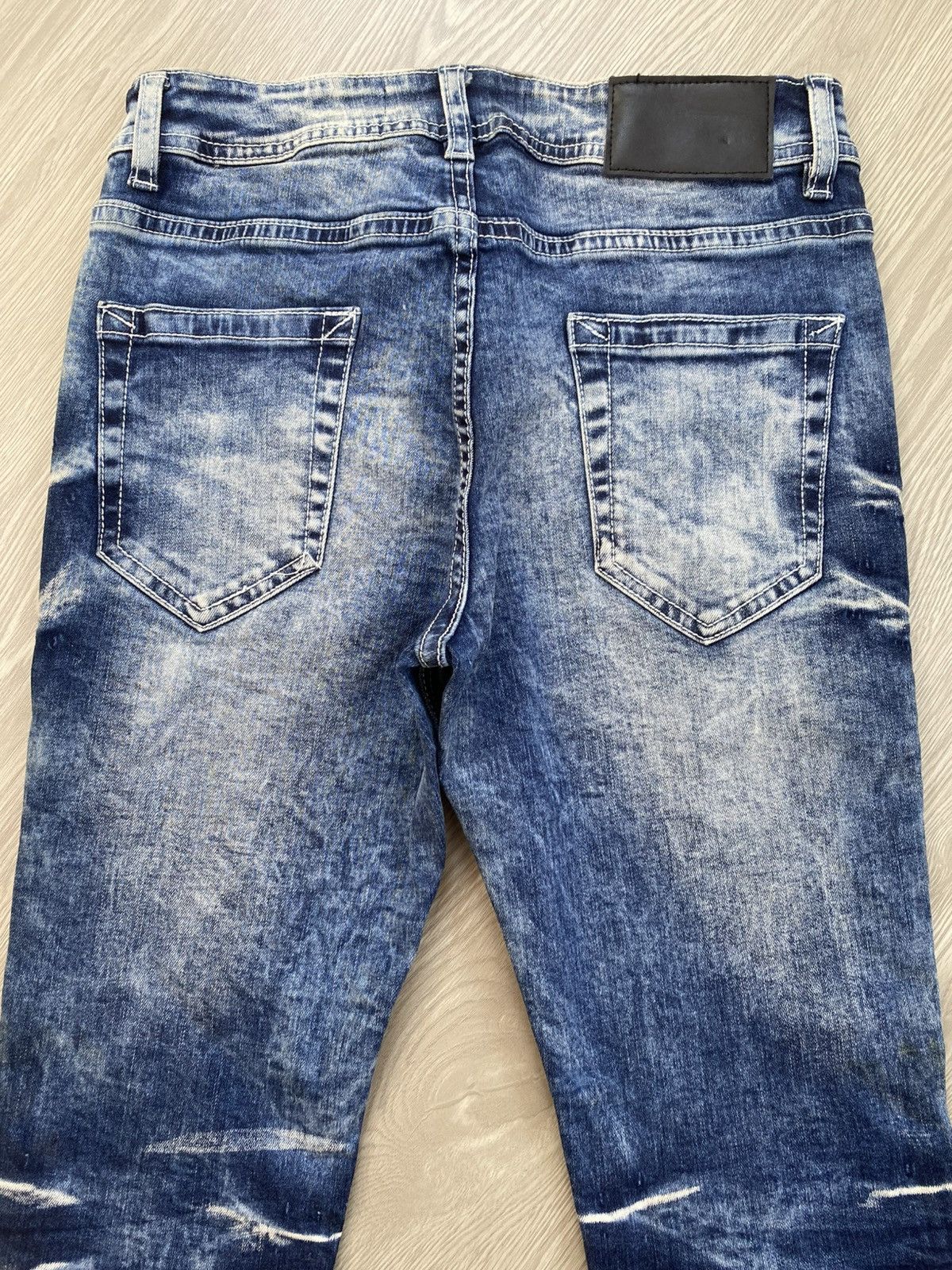 If Six Was Nine × Le Grande Bleu (L.G.B.) × Tornado Mart 2000s Cavaria Fuga Clawmark Nice Faded Skinny Jeans Size US 26 / EU 42 - 16 Thumbnail