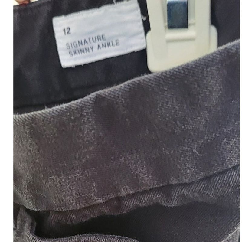 Gap Gap Signature Skinny Black Ankle Khaki Pants Size 12 Size 34" / US 12 / IT 48 - 4 Thumbnail