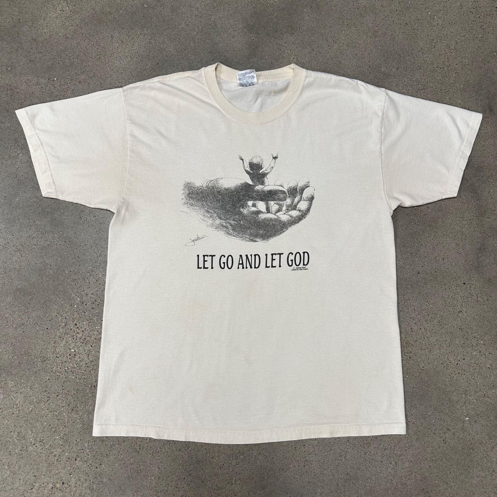 Vintage Vintage “Let Go and Let God” Jesus Religious Shirt Size US L / EU 52-54 / 3 - 1 Thumbnail