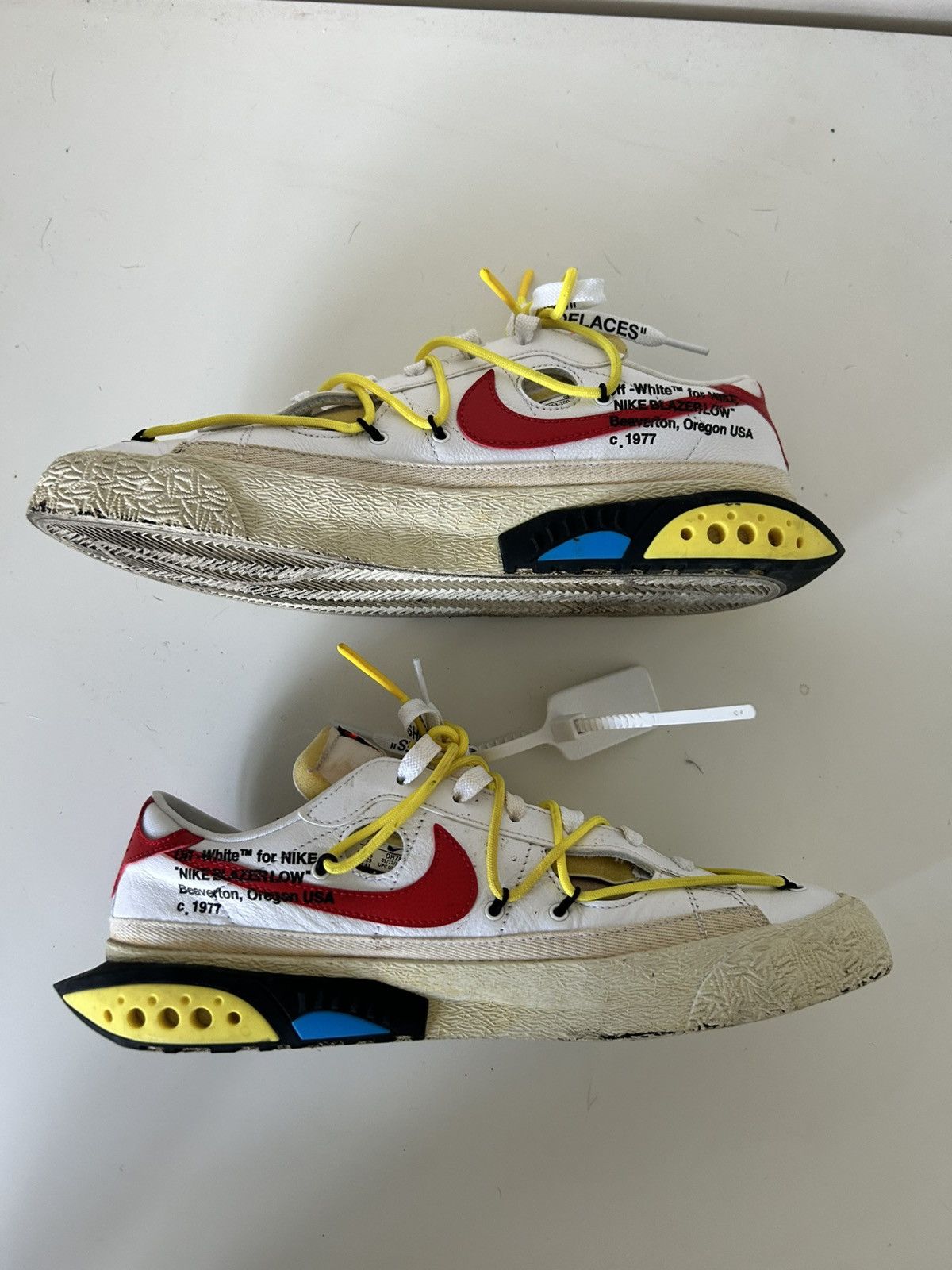 Nike × Off-White Nike Blazer Low x Off-White University Red Size 11 Size US 11 / EU 44 - 11 Thumbnail