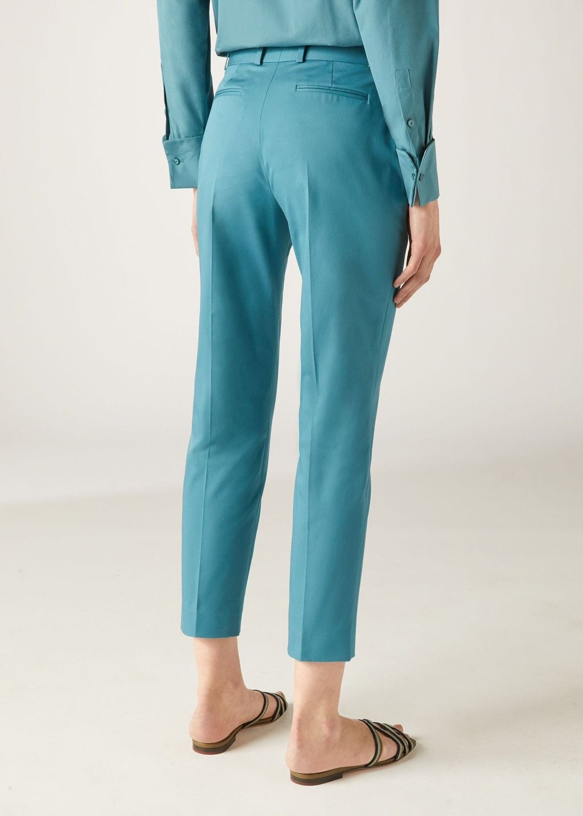 Loro Piana o1srvl11e0824 Derk Pant in Turquoise Size 28" / US 6 / IT 42 - 2 Thumbnail