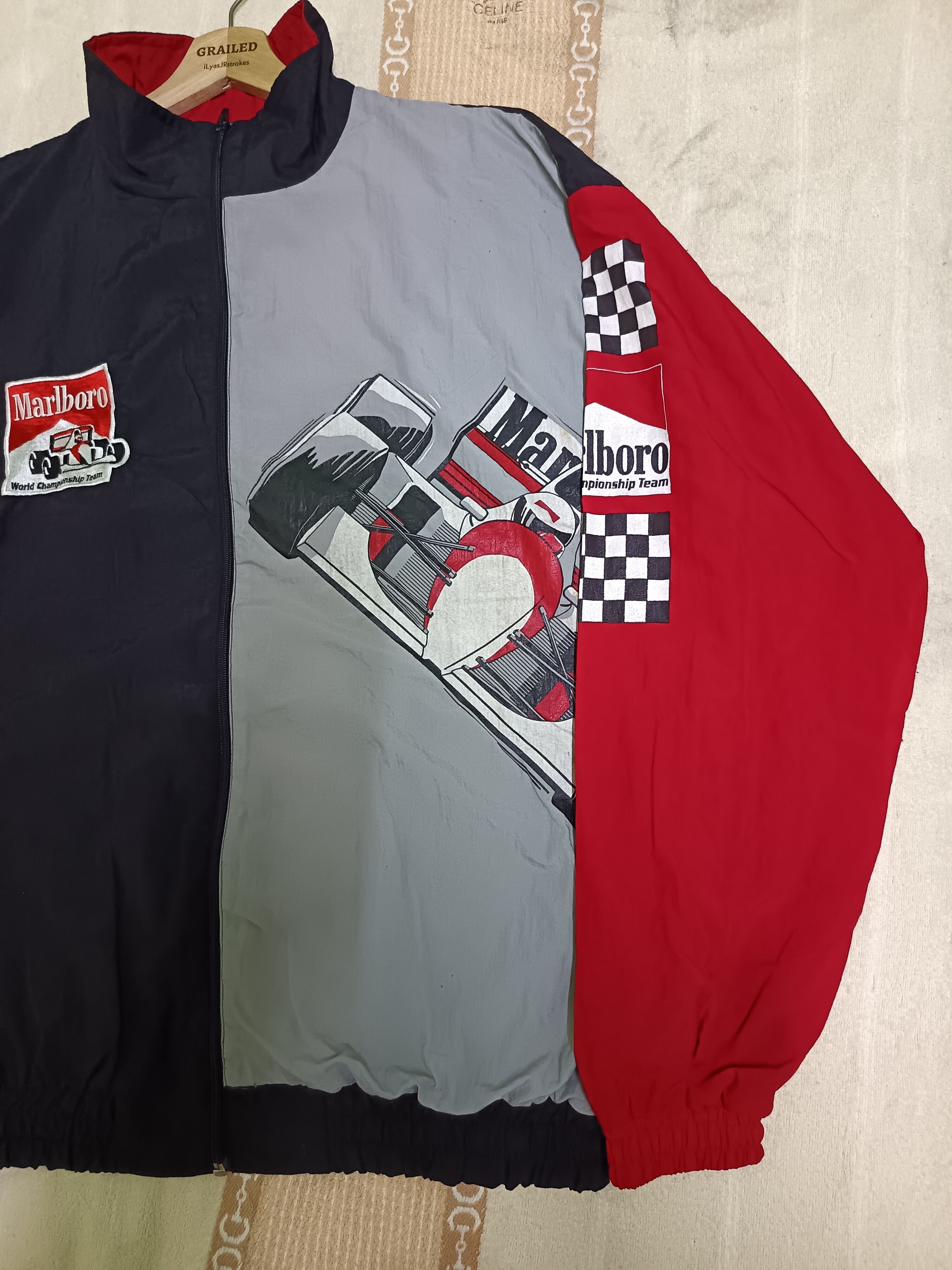 Marlboro Vintage Marlboro World Champion Team F1 Bomber Jacket Size US L / EU 52-54 / 3 - 3 Thumbnail