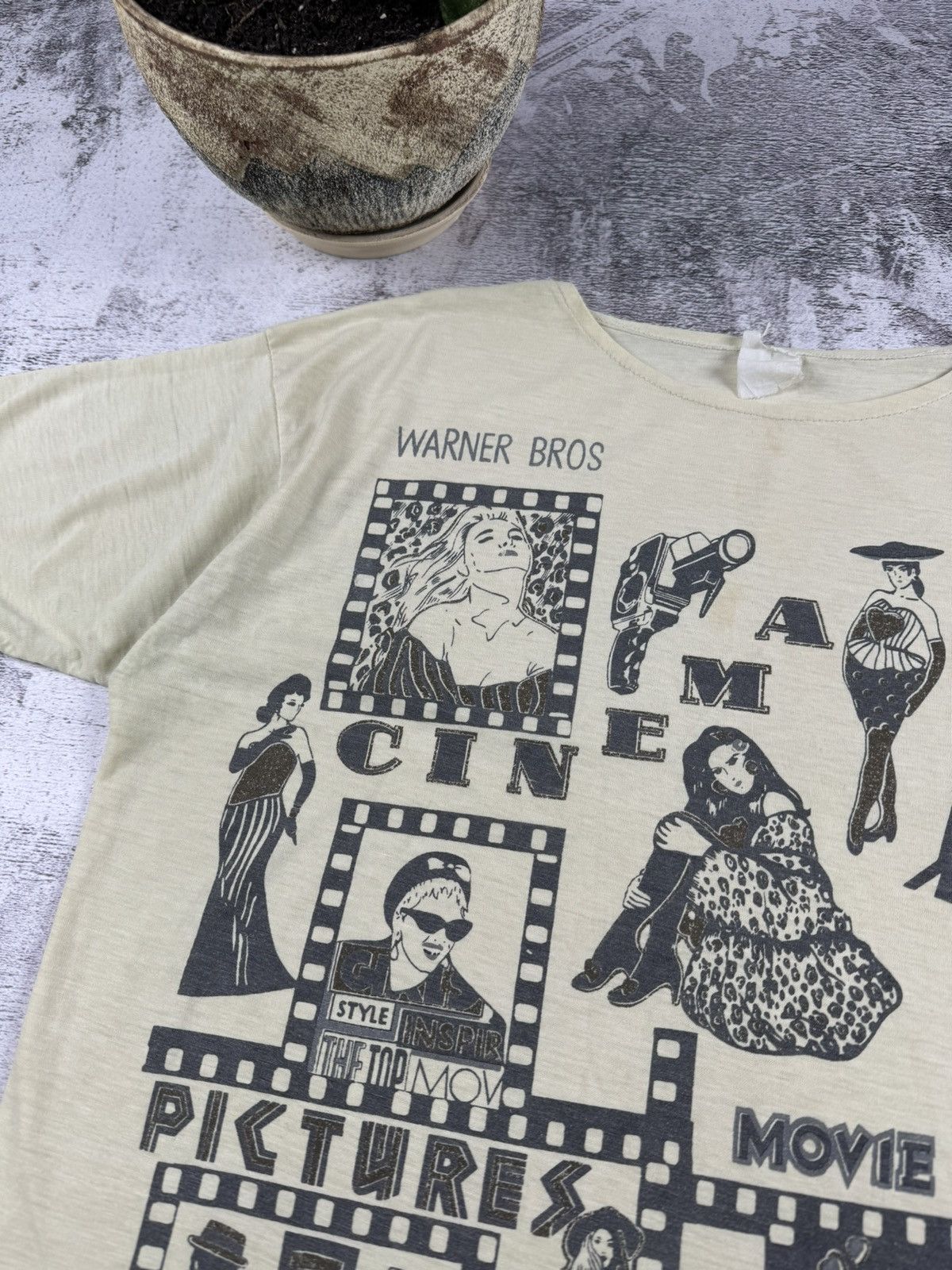 Warner Bros Vintage 80S 90S Cinema Star Paramount USA RARE T Shirt Tee Size US L / EU 52-54 / 3 - 11 Thumbnail