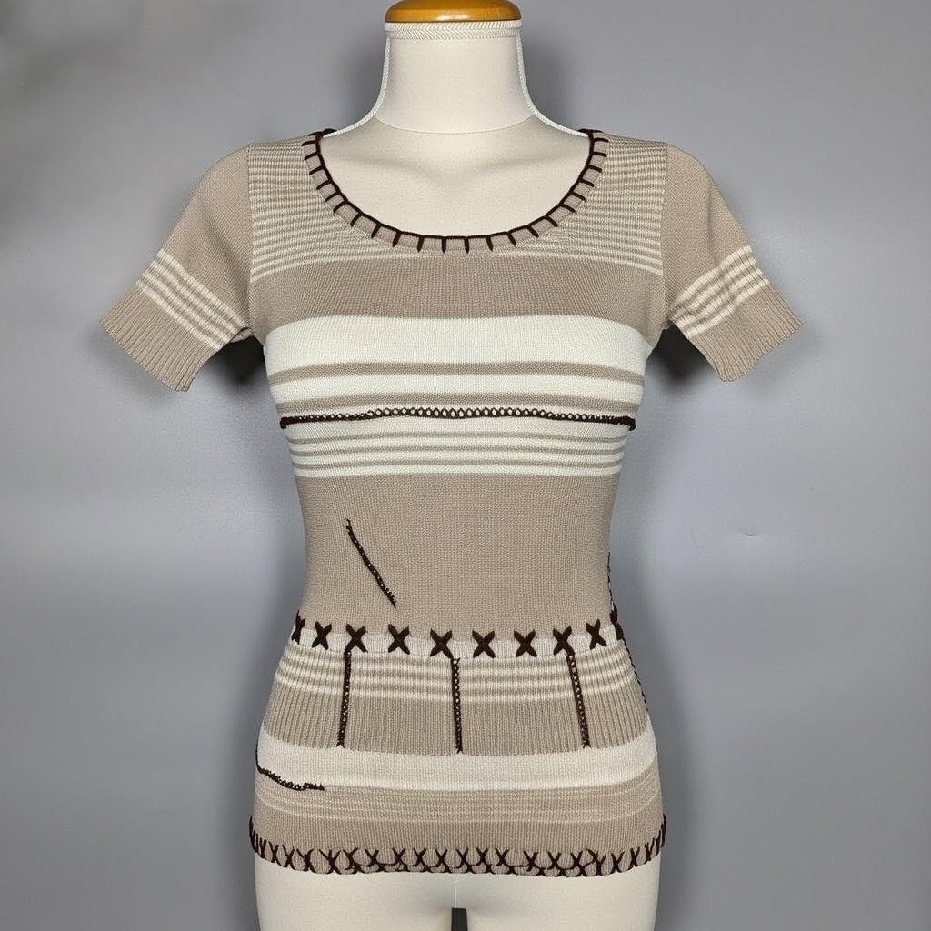 Dolce & Gabbana Archive Dolce & Gabbana Y2K Avant Garde Ethno Knit Top Size M / US 6-8 / IT 42-44 - 1 Thumbnail
