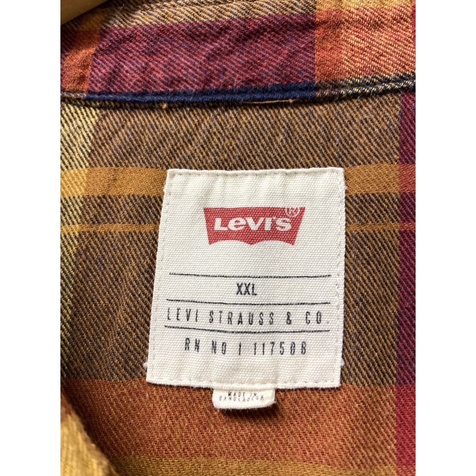 Levi's Levi's Button-Up Shirt Mens 2XL Multicolor Plaid Cotton Flannel Long Sleeve Collared Button Casual Pockets Size US XXL / EU 58 / 5 - 5 Thumbnail