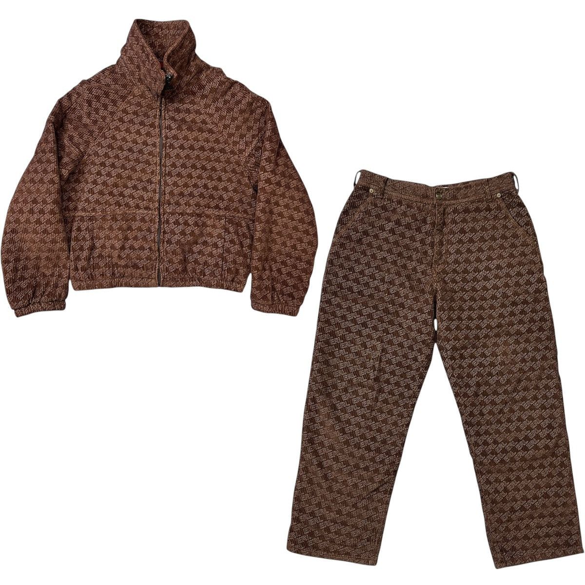 ERL ERL Corduroy Embossed Set-Up Brown Track Jacket & Pants Size US M / EU 48-50 / 2 - 1 Thumbnail