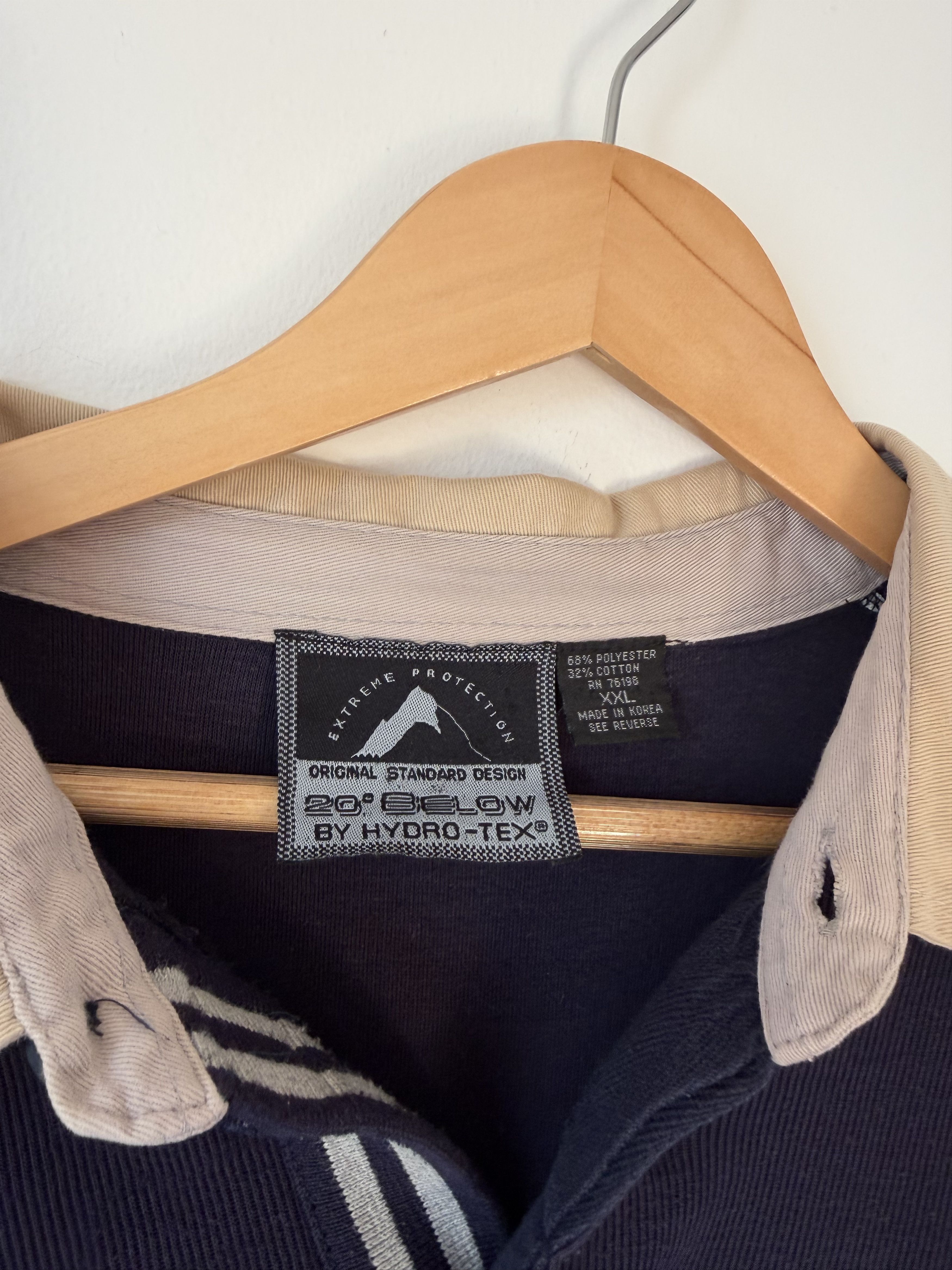 Other Vintage Hydro-Tex Rugby Polo Shirt XXL Navy Beige Size US XXL / EU 58 / 5 - 3 Thumbnail