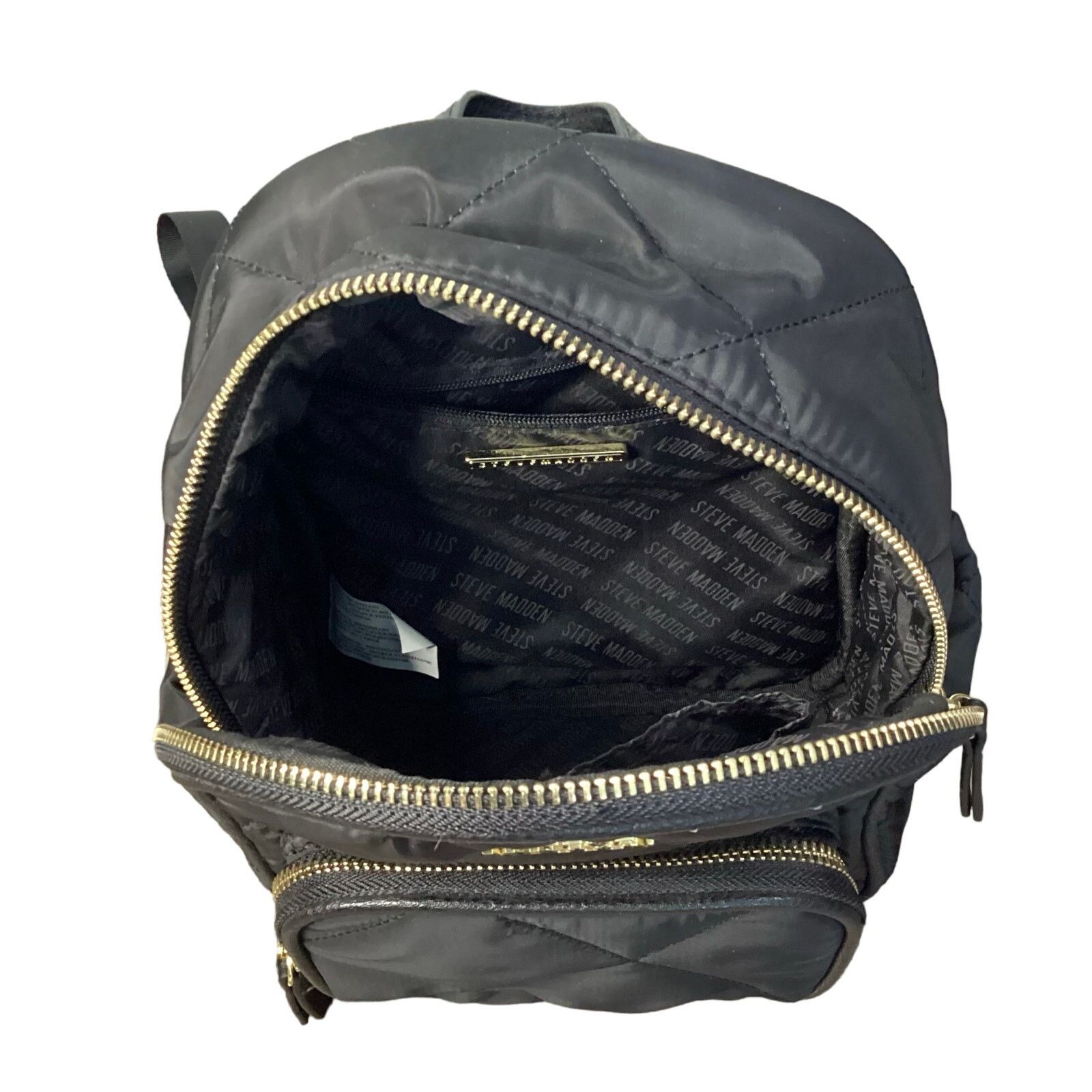 Steve Madden Steve Madden Quilted Mini Black Backpack Size ONE SIZE - 5 Thumbnail