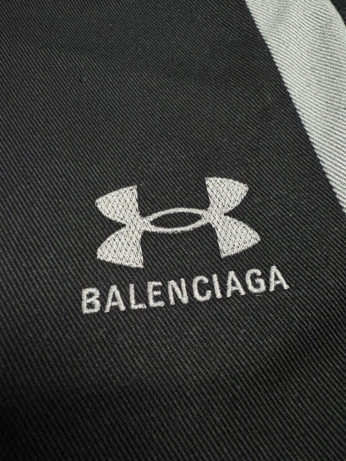 Balenciaga × Under Armour Tracksuit Denim Black/Grey Stripe (S) Size US 34 / EU 50 - 4 Thumbnail