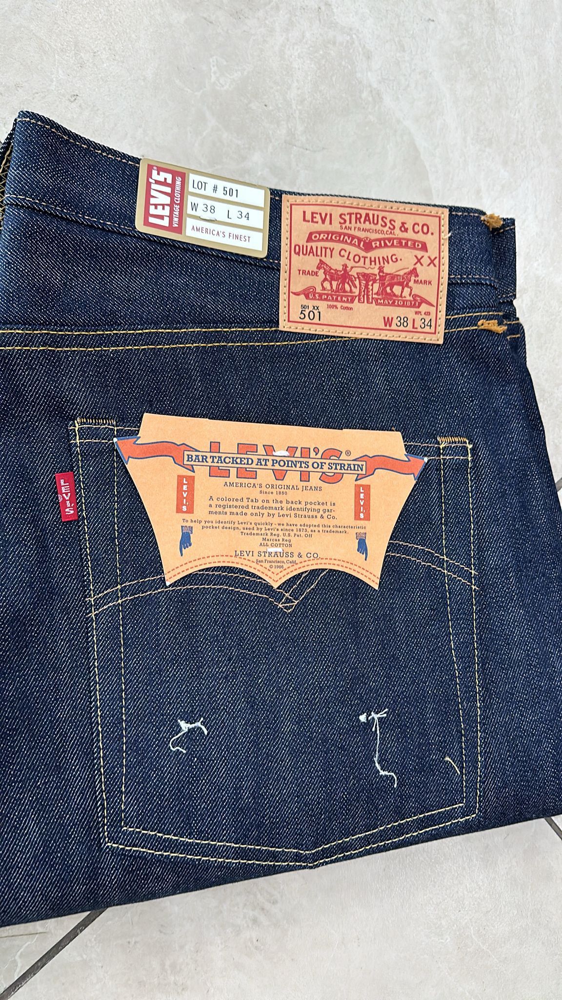 Levi's Vintage Clothing LVC Levi's Vintage Clothing 1966 501XX BigE Selvedge Jeans Size US 38 / EU 54 - 4 Thumbnail