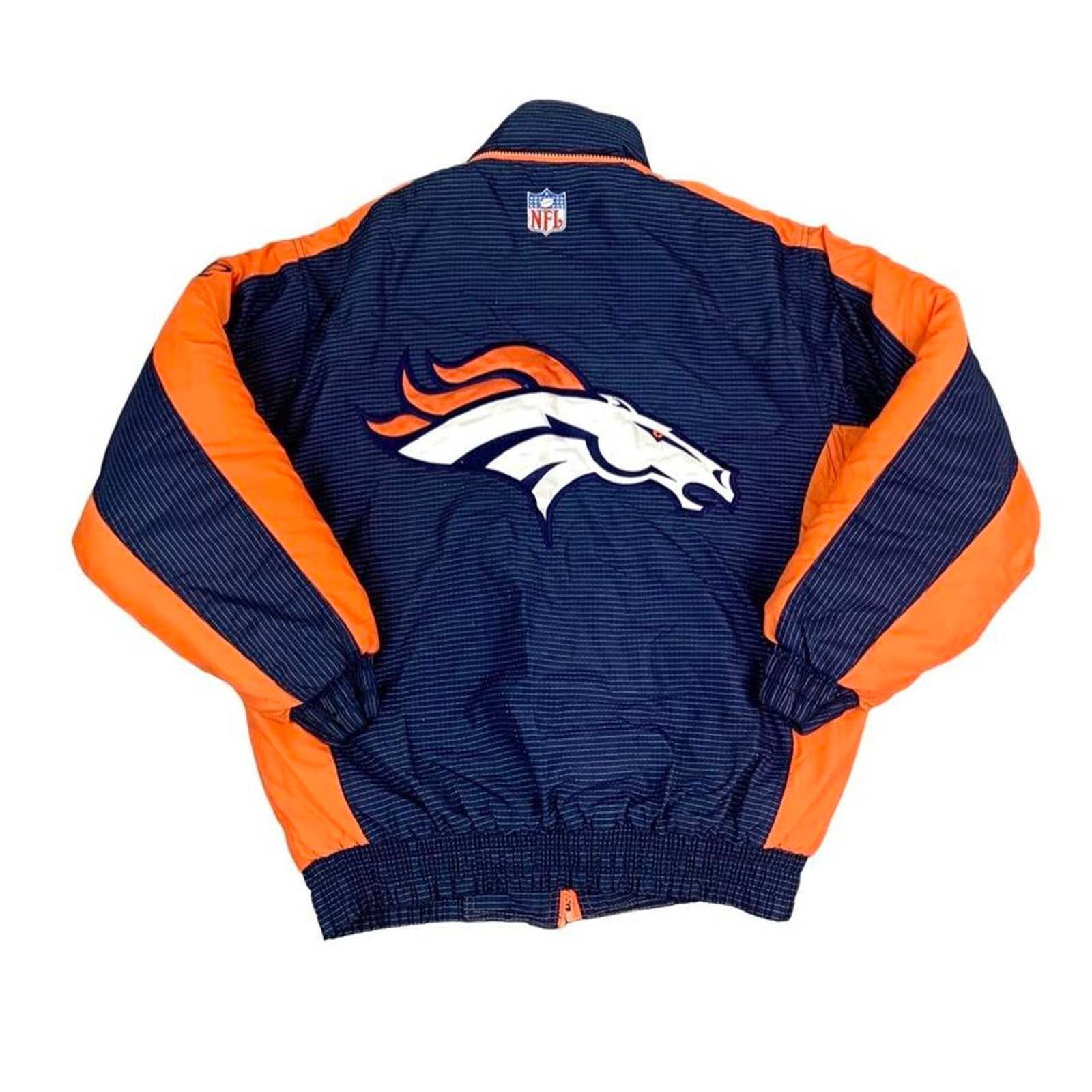 Vintage 90s Denver Broncos popular NFL Pro Line Logo Athletic Splash Jacket L