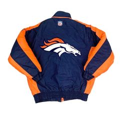 1990's DENVER BRONCOS LOGO ATHLETIC RAIN COAT XXL - Classic