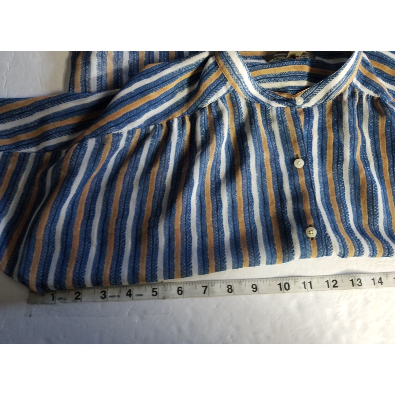 Tommy Bahama TOMMY BAHAMA Shirt Womens XS Striped Lightweight Button Up Top Blouse Size XS / US 0-2 / IT 36-38 - 3 Thumbnail