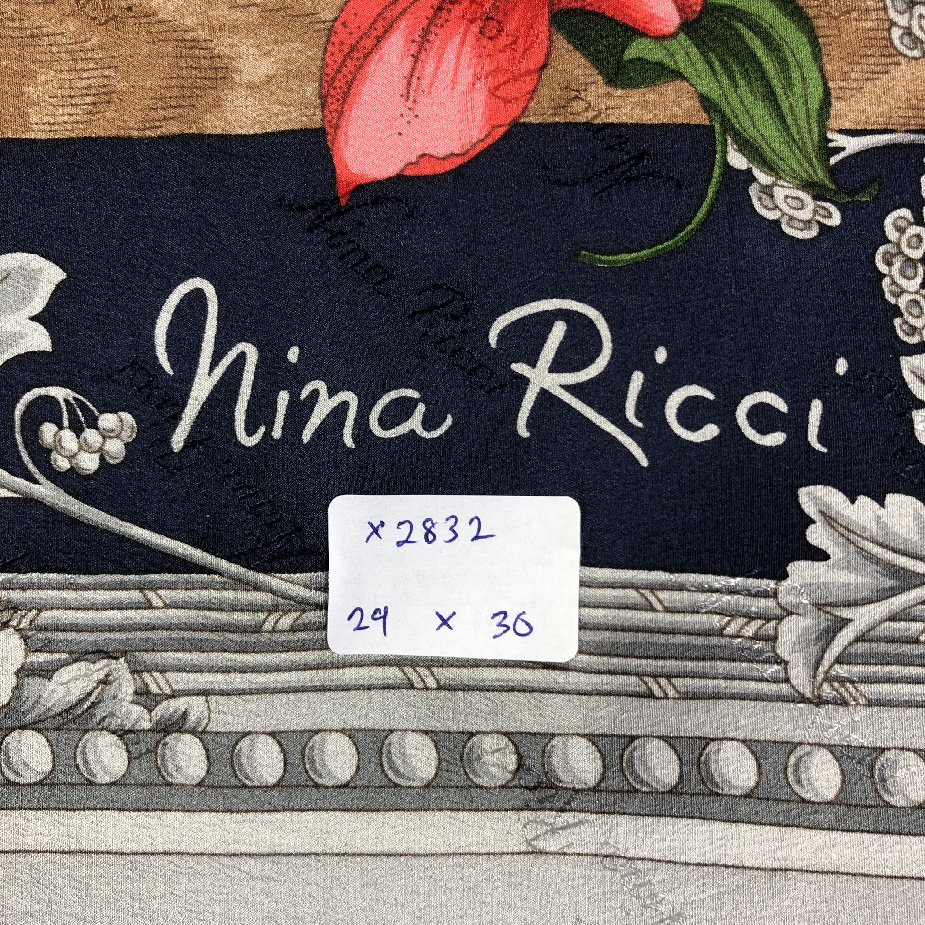 Nina Ricci × Vintage Vintage Nina Ricci Silk Scarf Size ONE SIZE - 6 Thumbnail