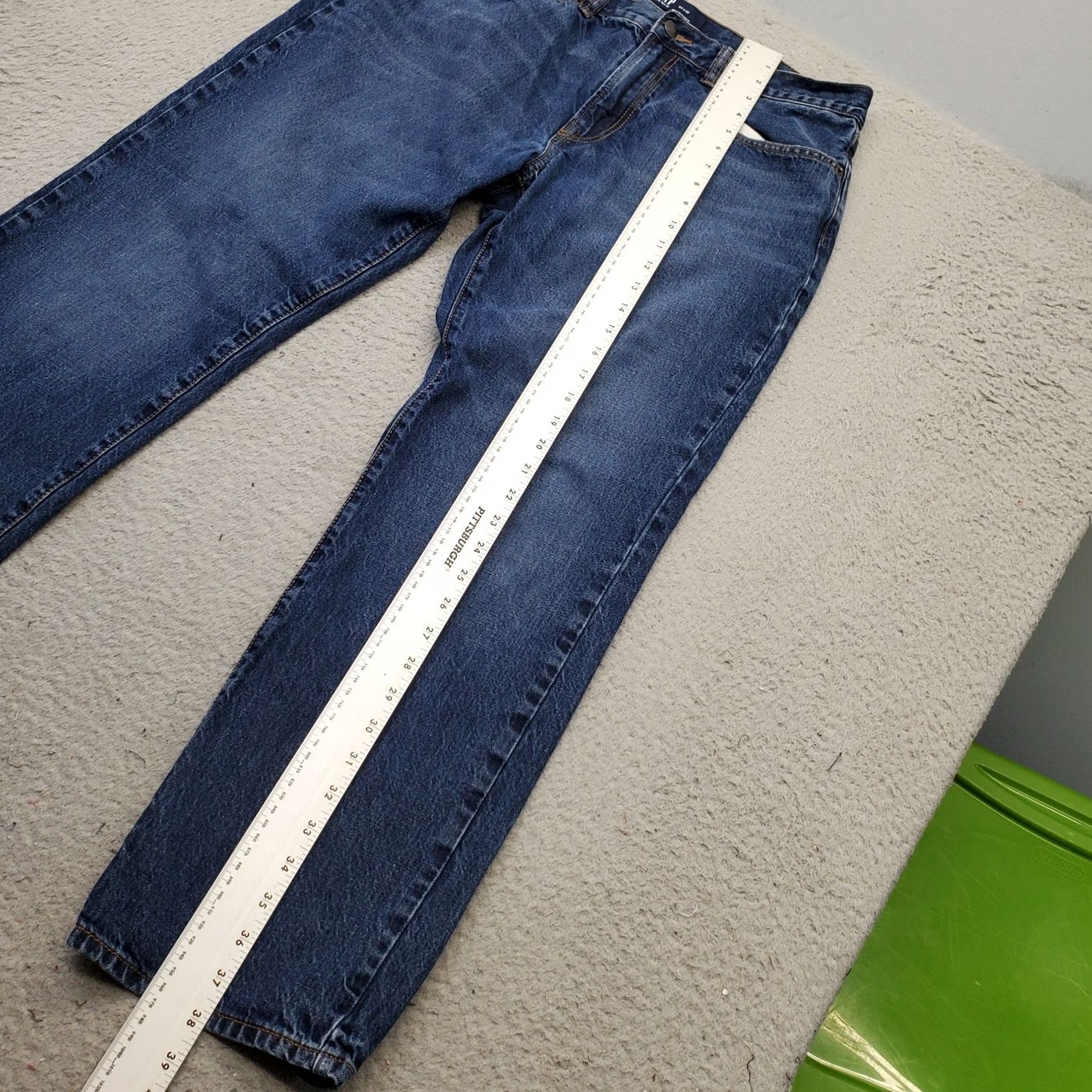 Gap Gap Mens Jeans 34 Blue Denim Straight Stretch Flat Front Medium Wash 5-Pocket Design Regular Inseam 30.5" Vintage: No Size US 34 / EU 50 - 4 Thumbnail