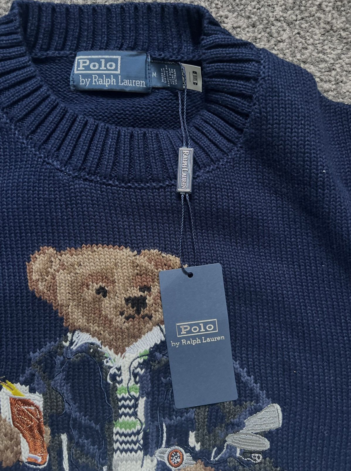 Ralph Lauren Polo Ralph Lauren Polo Bear Knit Sweater Navy (NWT) Size US S / EU 44-46 / 1 - 2 Thumbnail