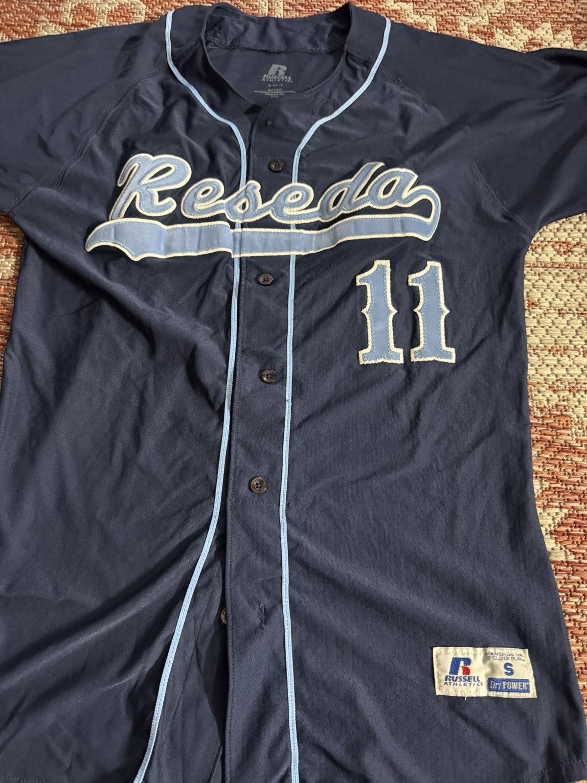 NCAA Reseda Baseball Jersey Navy Baby Blue CPF NCCA SZ S Size US S / EU 44-46 / 1 - 2 Thumbnail