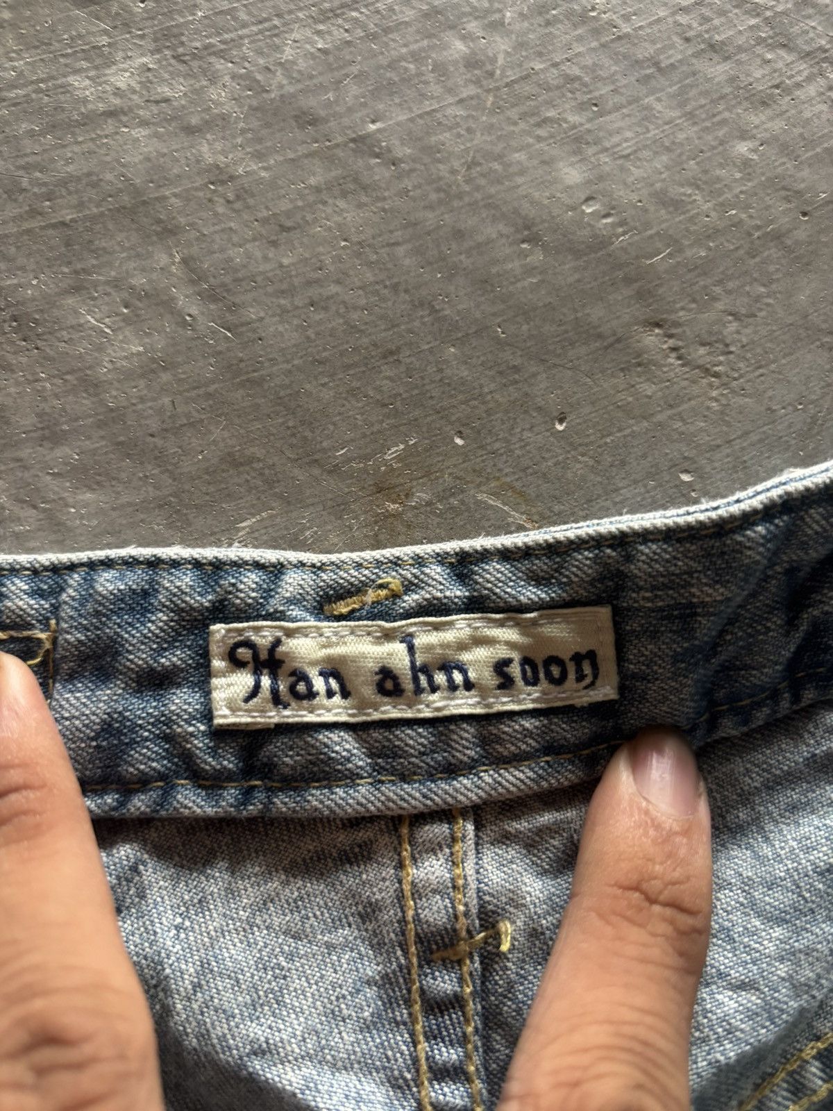Japanese Brand HAN AHN SOON skinny slim flare distressed japanese punk vkei Size US 26 / EU 42 - 5 Thumbnail