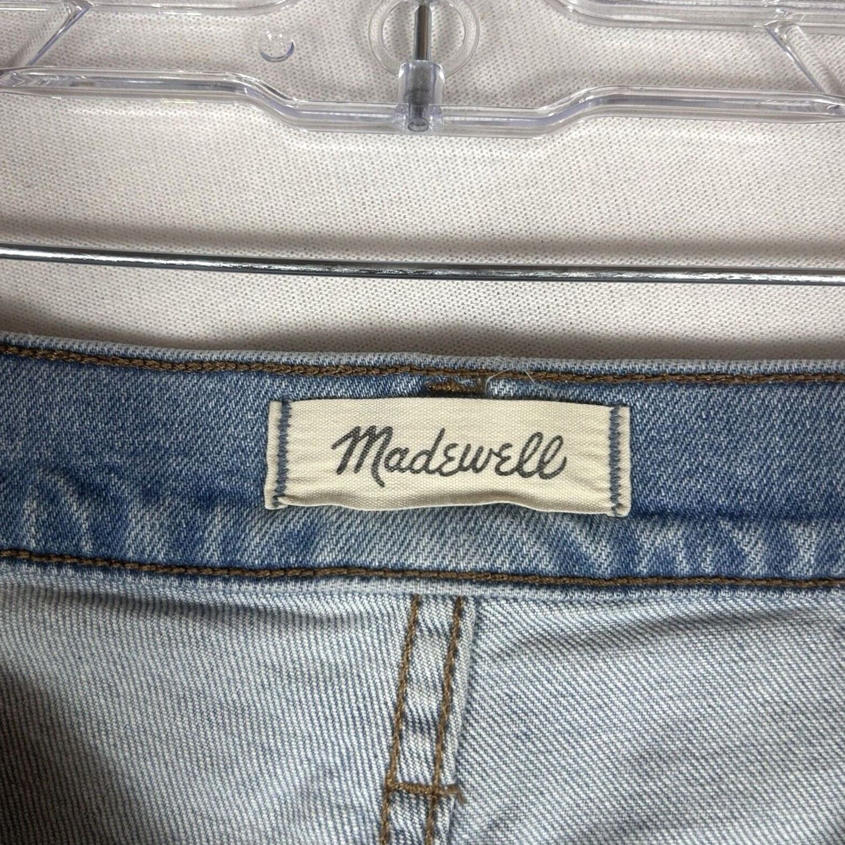 Madewell Madewell The Perfect Vintage Jeans Womens 29 Light Wash Straight Crop 90s Distressed Pockets Cotton Blend Jeans Womens Size 29" - 3 Thumbnail
