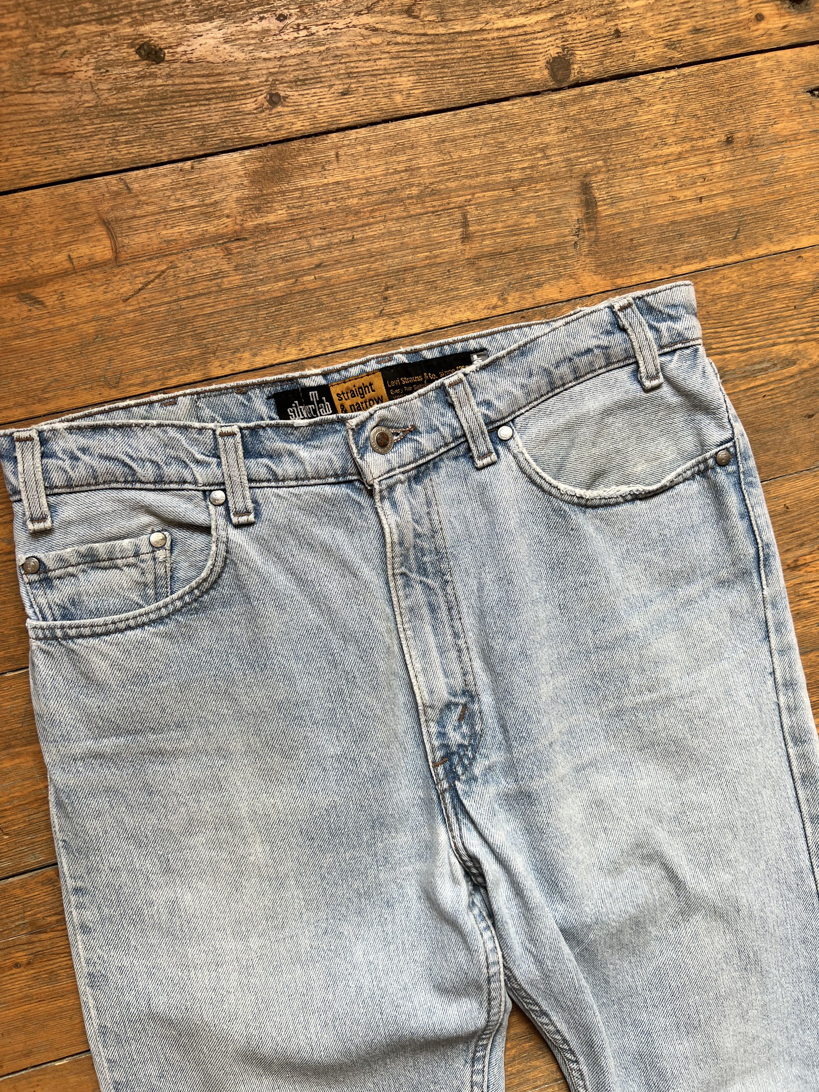 Levi's Vintage Clothing Levis Silver Tab Straight & Narrow Denim Jeans Pair Pants Size US 34 / EU 50 - 5 Thumbnail