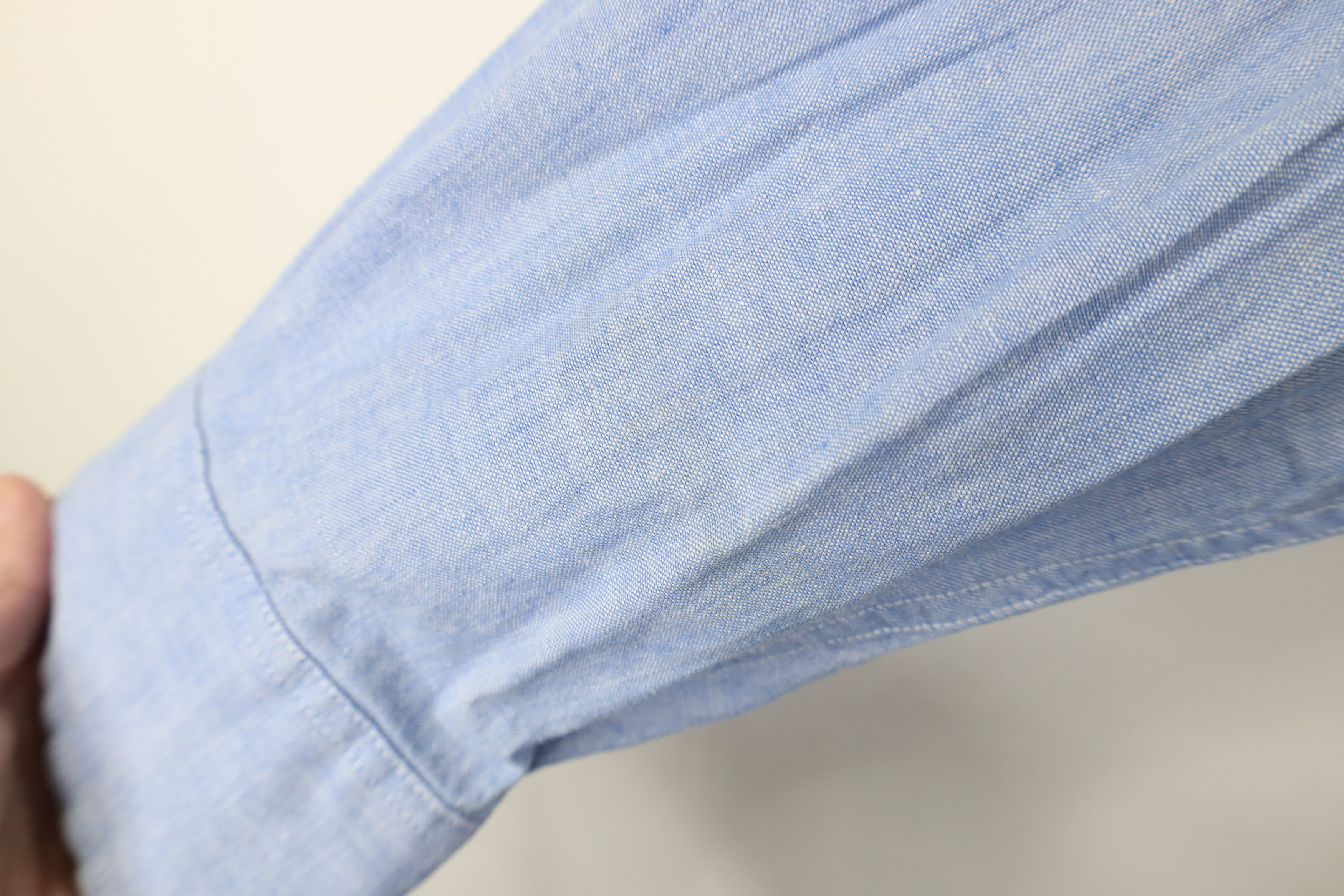 Izod Vintage 80s Izod Lacoste Collar Chambray Button Shirt Blue Size US M / EU 48-50 / 2 - 10 Thumbnail