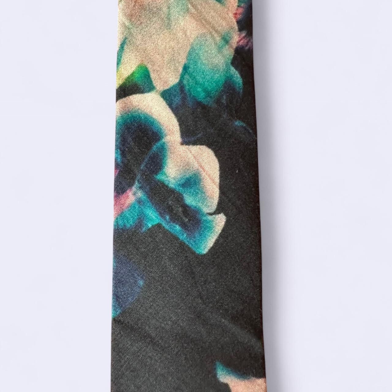 Armani Exchange Armani Exchange Slim Floral Cotton/Silk Tie Size ONE SIZE - 5 Thumbnail