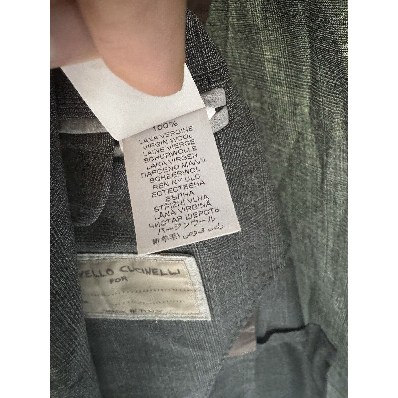 Brunello Cucinelli Brunello Cucinelli Blazer Jacket Peak Lapel Plaid Wool 54/44 Size 44R - 4 Thumbnail