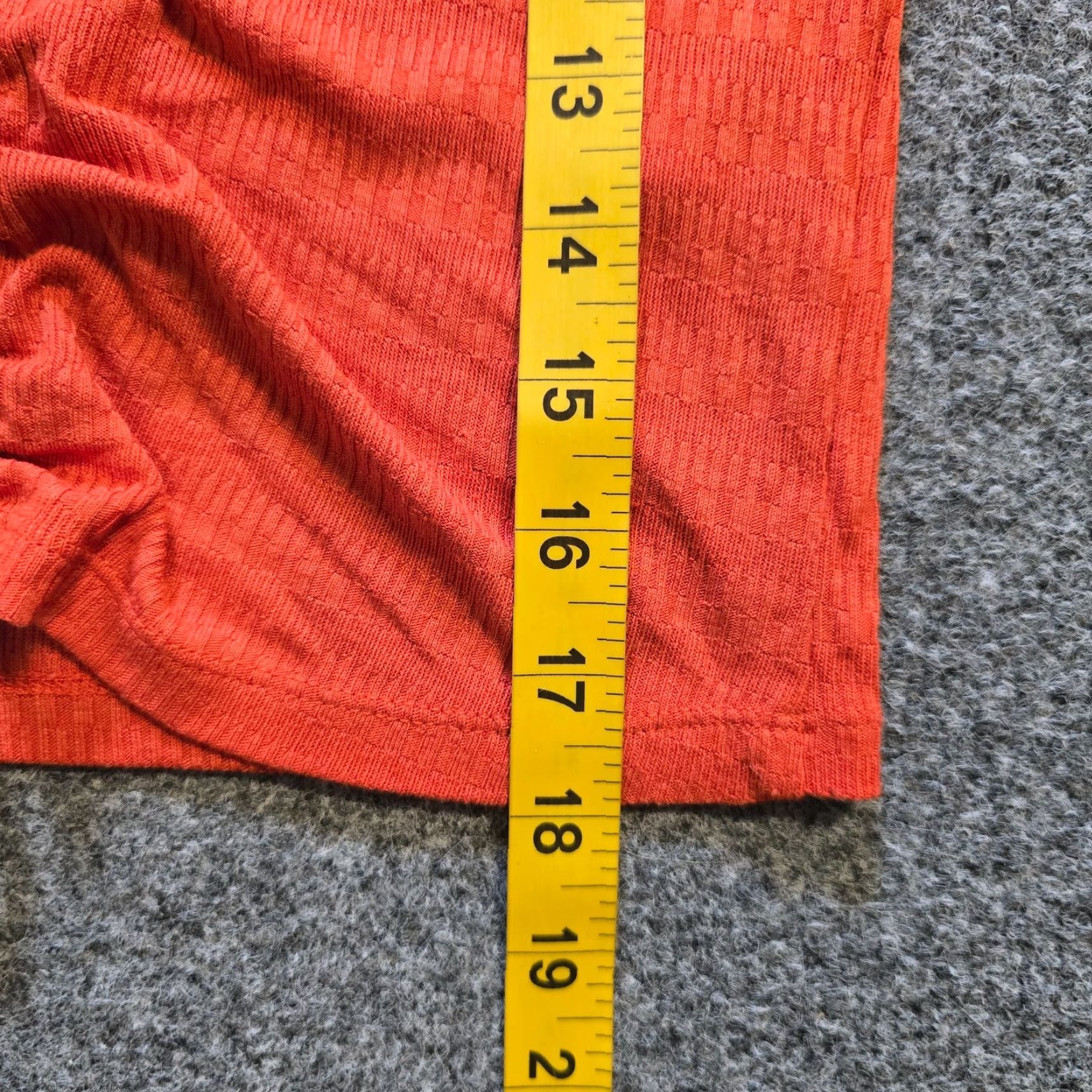 Anthropologie Anthropologie Blouse Womens XS Orange Textured Ruched Crop V Neck Casual Basic Knit Shirt Modern Classic Summer Spring Womens Size XS / US 0-2 / IT 36-38 - 7 Thumbnail