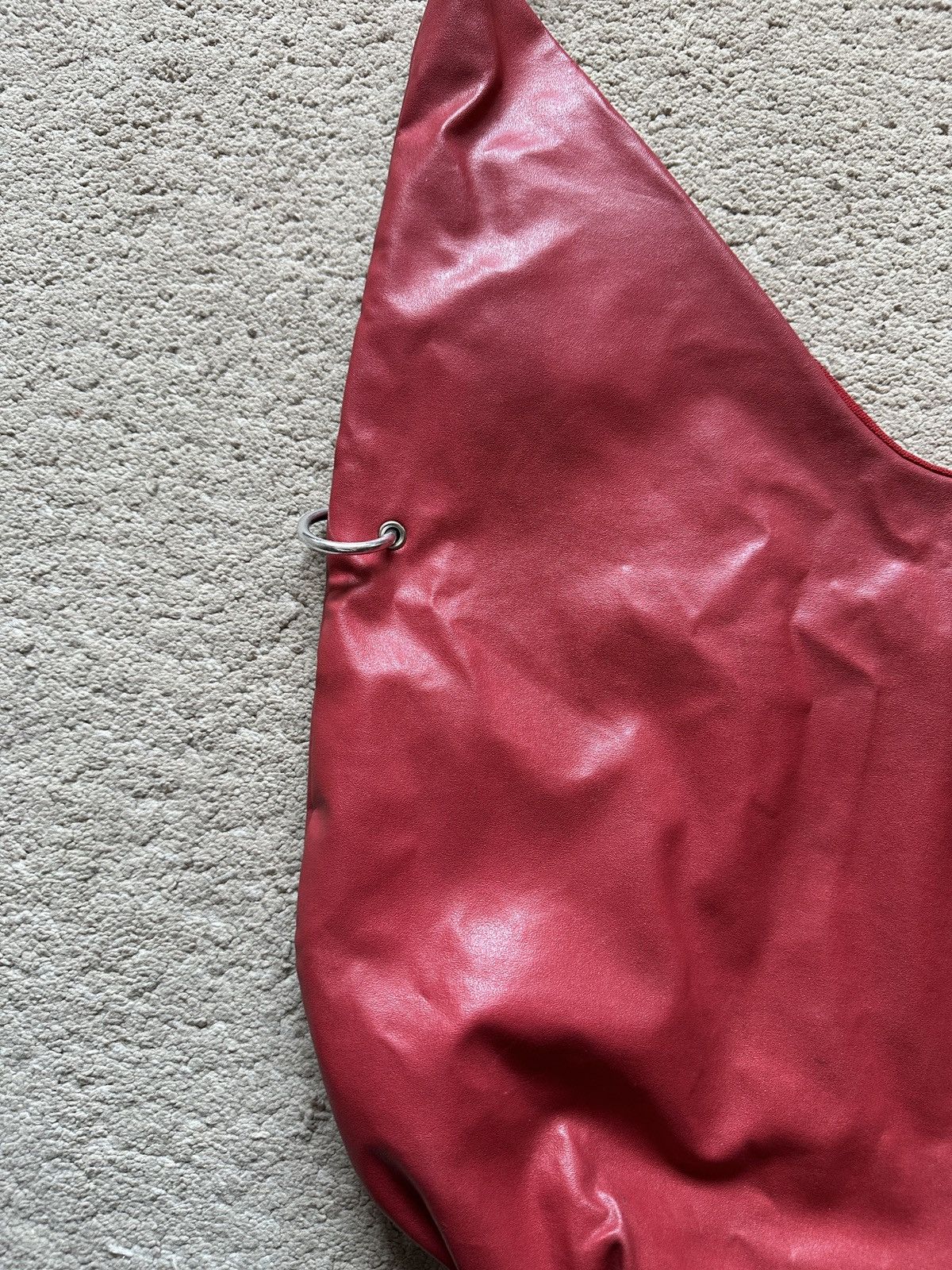 Japanese Brand 1990s BASARA TYO Red Leather Slouchy Hobo Sling Bag Size ONE SIZE - 4 Thumbnail