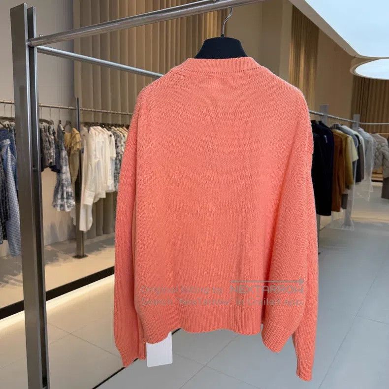 Hermes Hermes Orange Cashmere Cotton Knit Sweater Size XXS / US 00 / IT 34 - 2 Thumbnail