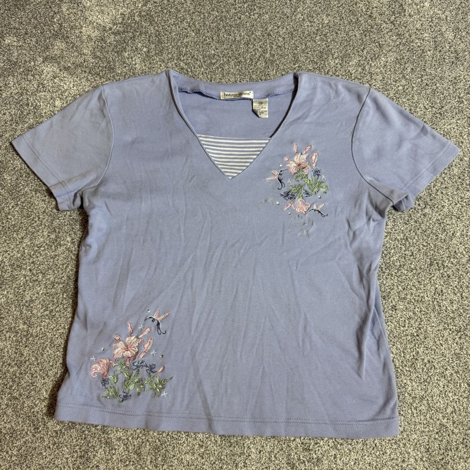 Other Vintage Y2K Top Womens Petite PS Embroidered Cottagecore Size S / US 4 / IT 40 - 1 Thumbnail