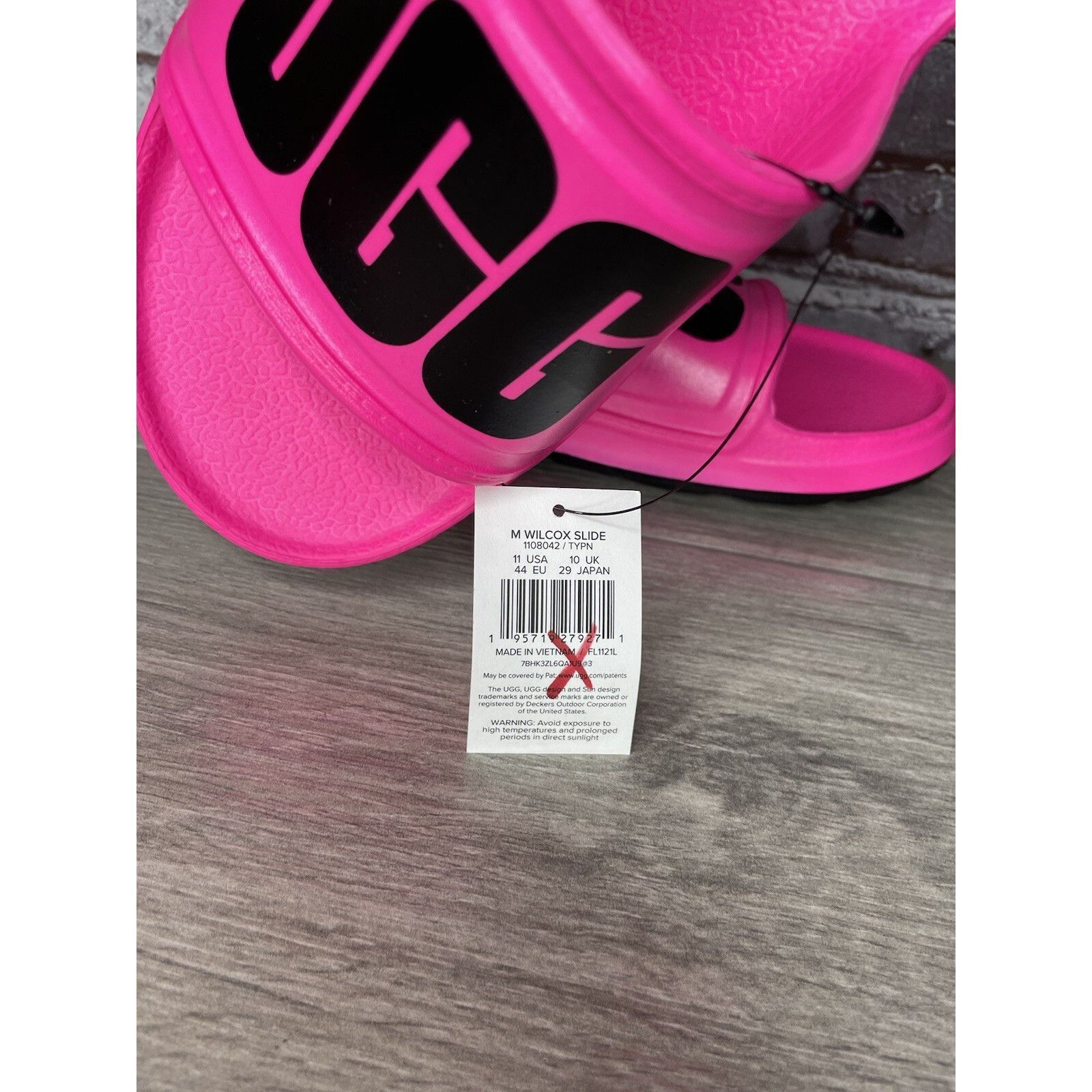 Ugg UGG WILCOX SLIDE Pink Rubber Light Waterproof Sport Sandals Size US 11 / EU 44 - 5 Thumbnail