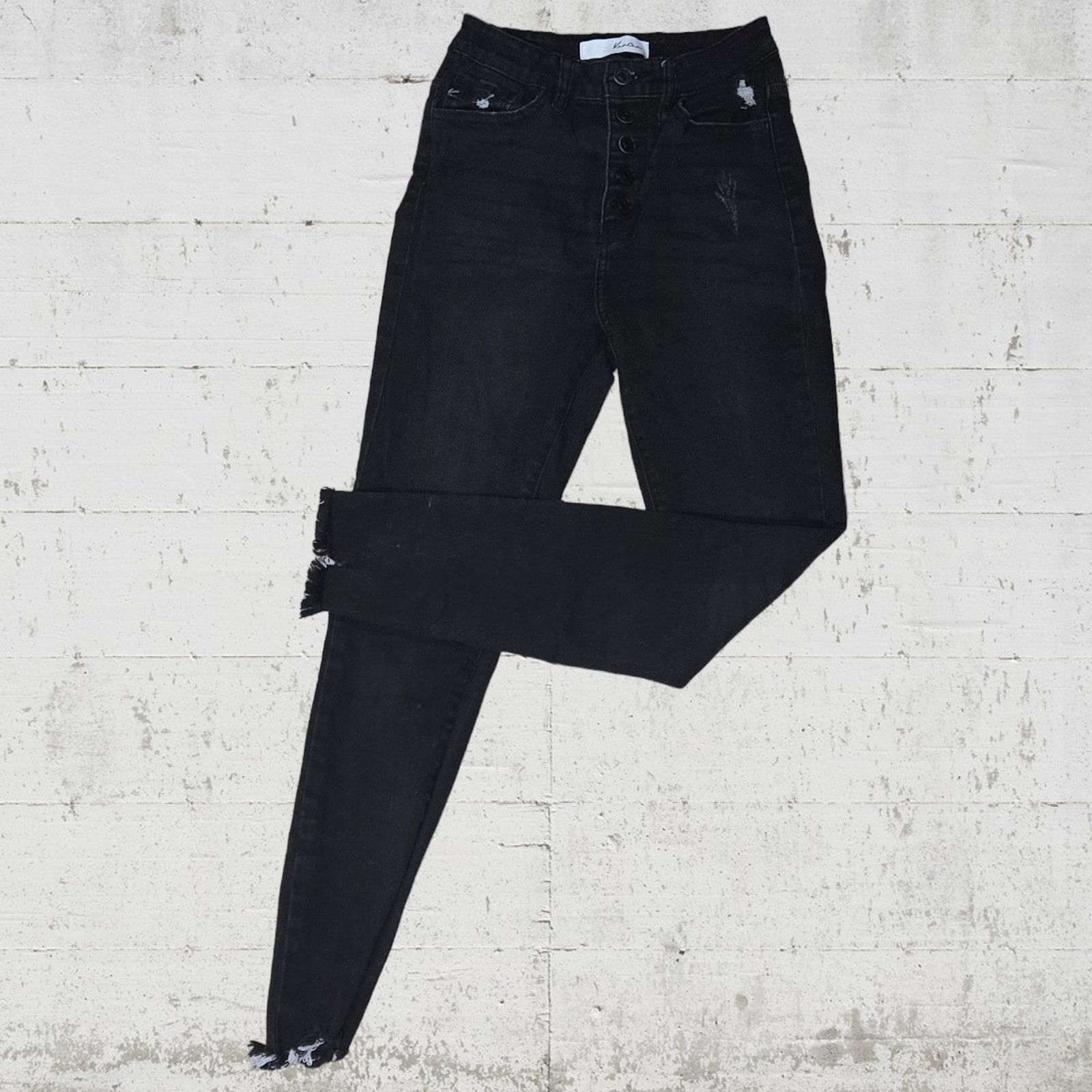 Other Black Distressed Skinny Jeans Size 25 Size 25" / US 0 / IT 36 - 2 Thumbnail